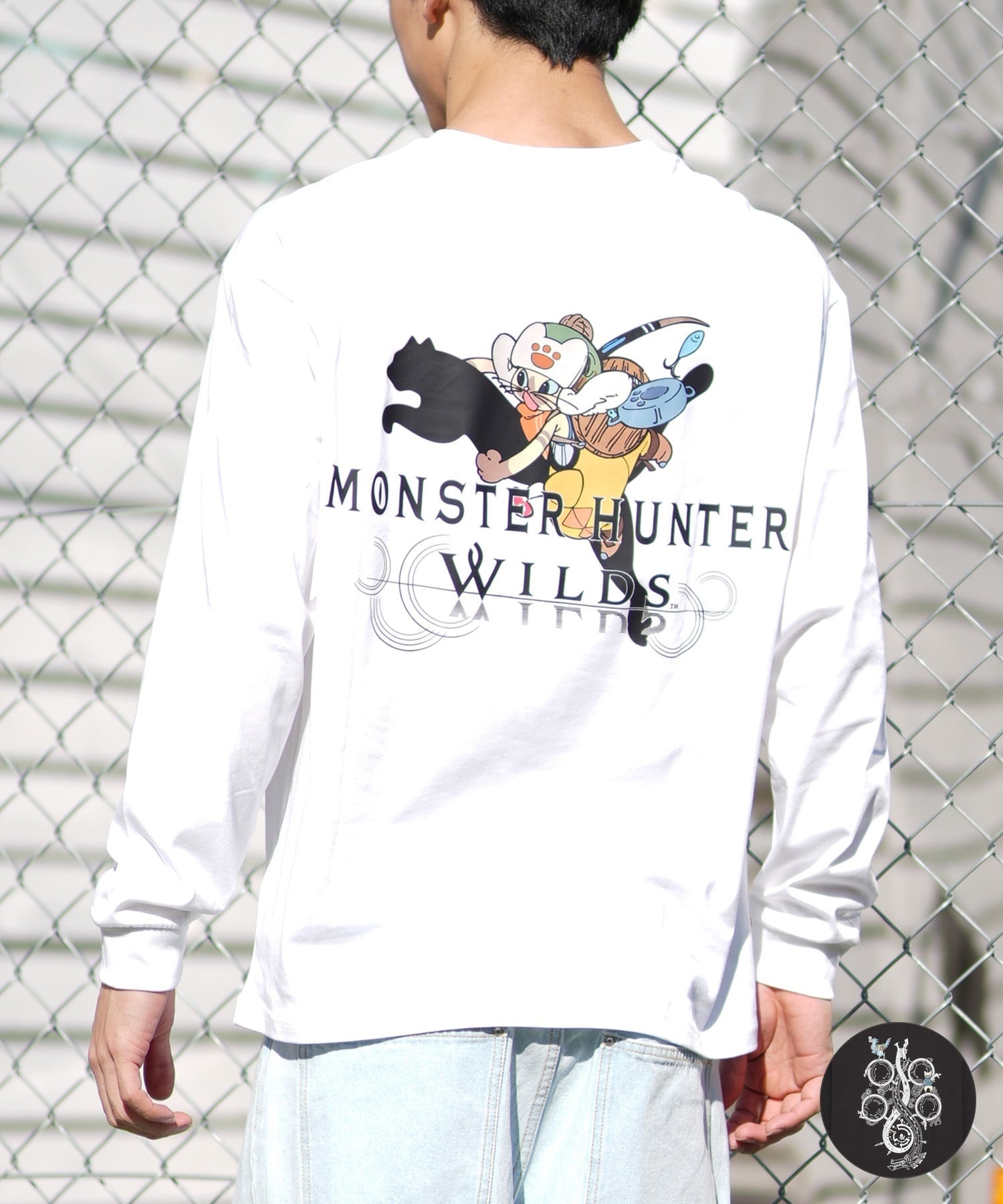 PUMA プーマ 長袖 Tシャツ ロンT メンズ モンスターハンターワイルズ コラボレーション 636485(01-M)