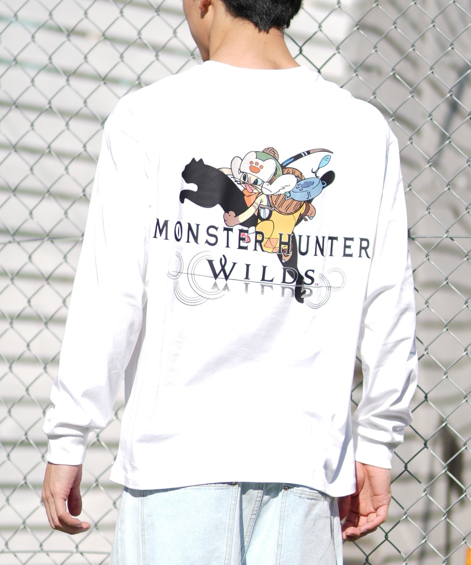 PUMA プーマ 長袖 Tシャツ ロンT メンズ モンスターハンターワイルズ コラボレーション 636485(02-M)