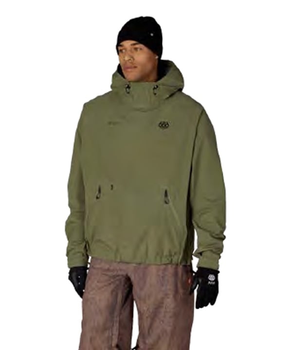 686 シックスエイトシックス ウインドストッパー プルオーバーフーディー M6WNCS129 スノーボード ウェア パーカー 耐水 防風 ソフトシェル メンズ 26-27 早期購入/店頭受取対象外