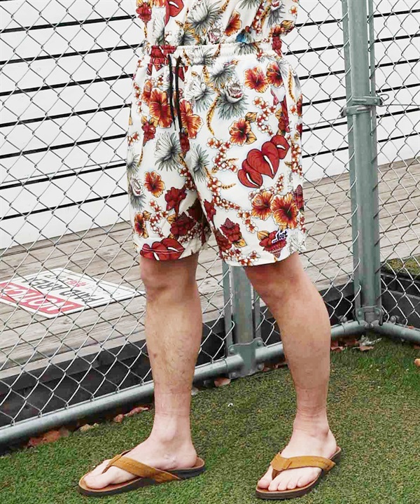 LOST ロスト ハーフパンツ ショートパンツ メンズ ショーツ 総柄 ストレッチ セットアップ対応 LM6S-3302