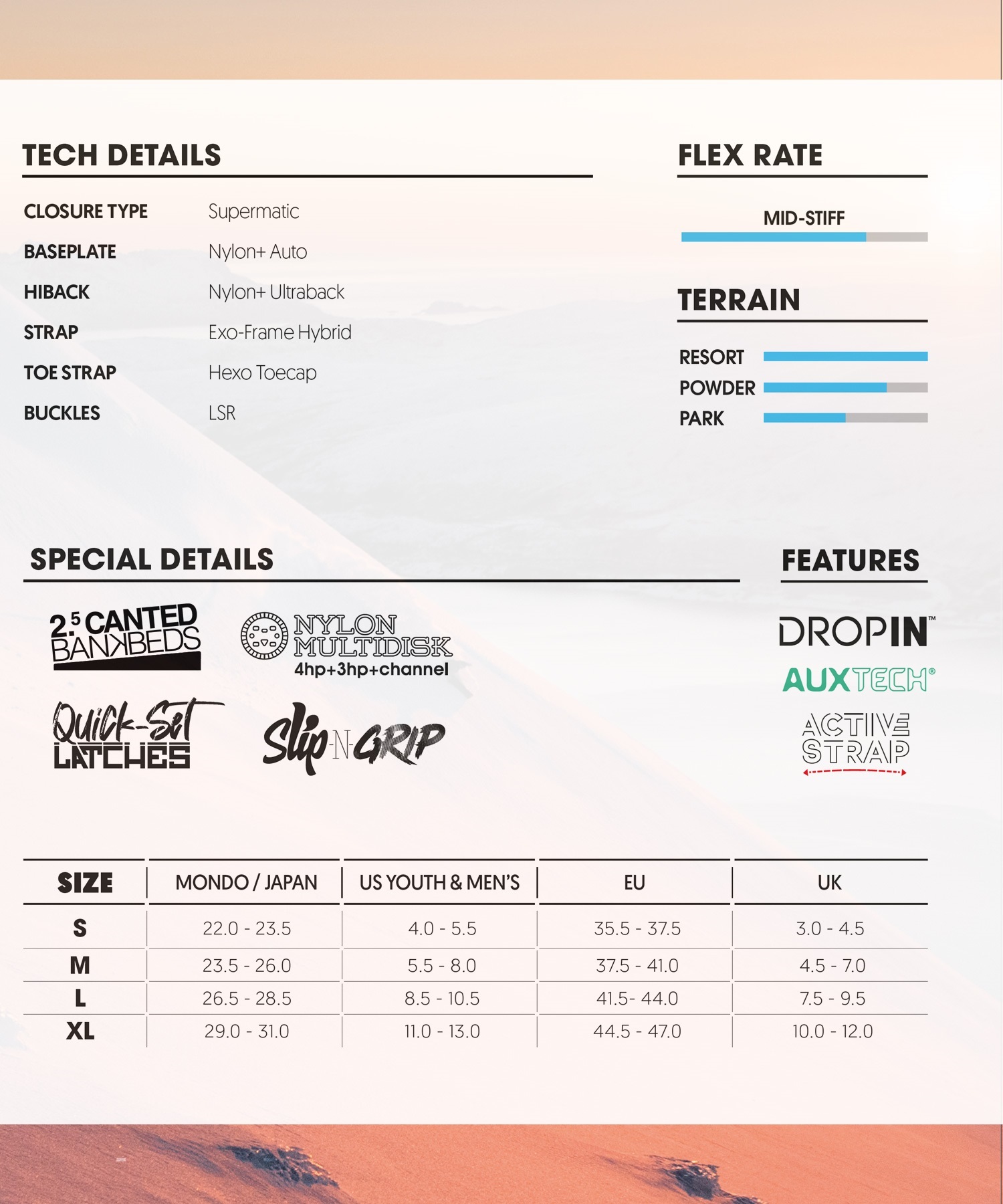NIDECKER ナイデッカー SUPERMATIC スノーボード バイン ビンディング ユニセックス クイックエントリー 24-25モデル LL E2(WHITE-M)