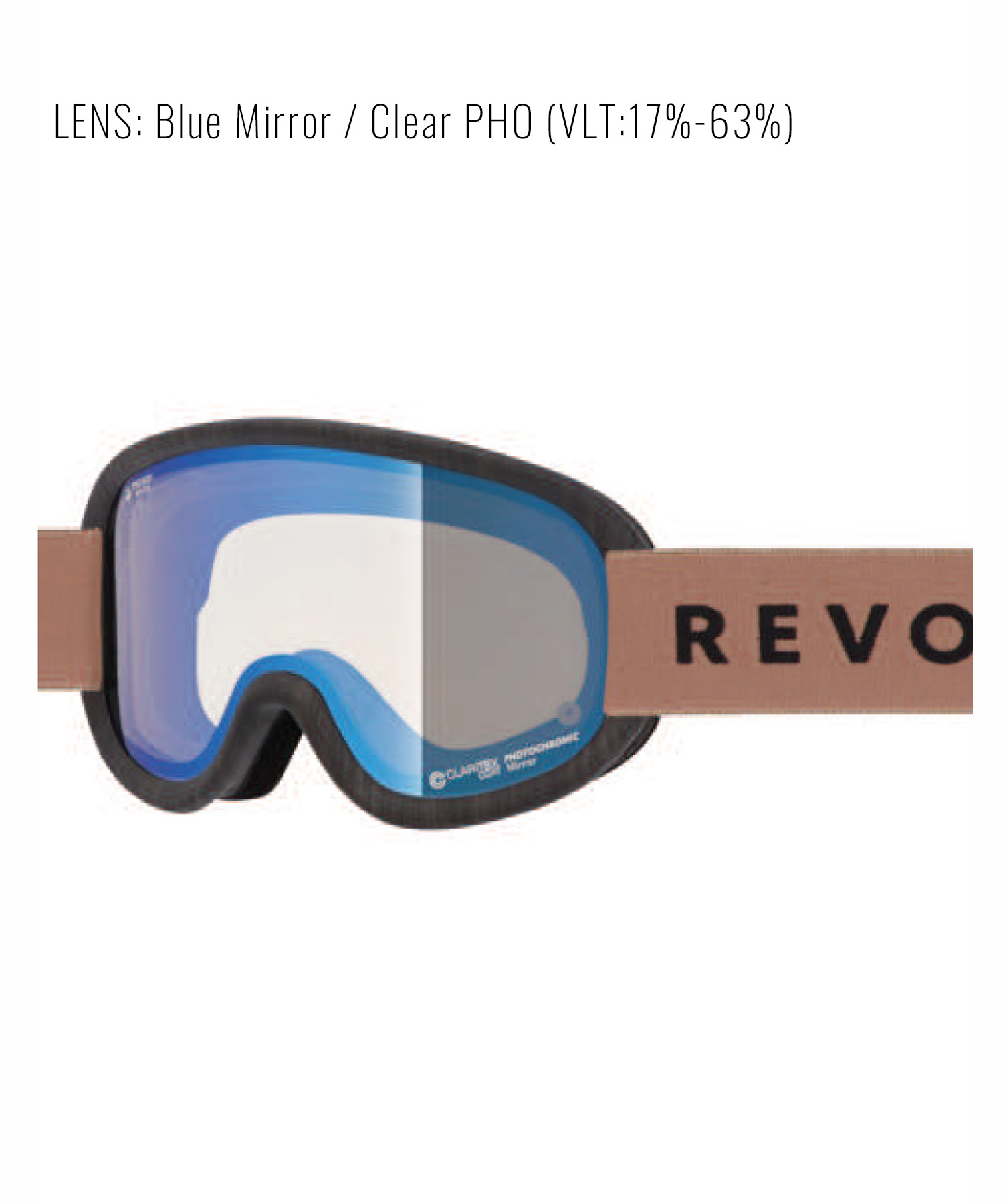 REVOLT リボルト SUPER LIGHT FRAME R25MBW 調光レンズ 平面レンズ スノーボード ゴーグル ユニセックス ムラサキスポーツ 24-25モデル LL J17(BGP-ONESIZE)