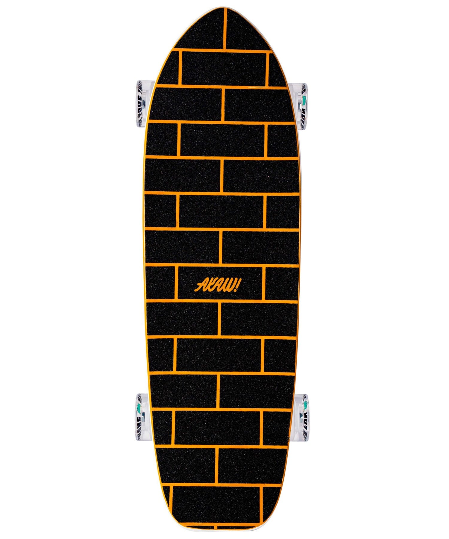 ロング スケートボード ランド スケート LAND SKATE AKAW アカウ BRICKWAVE YELLOW 9.625inch KK J5(YEL-ONESIZE)