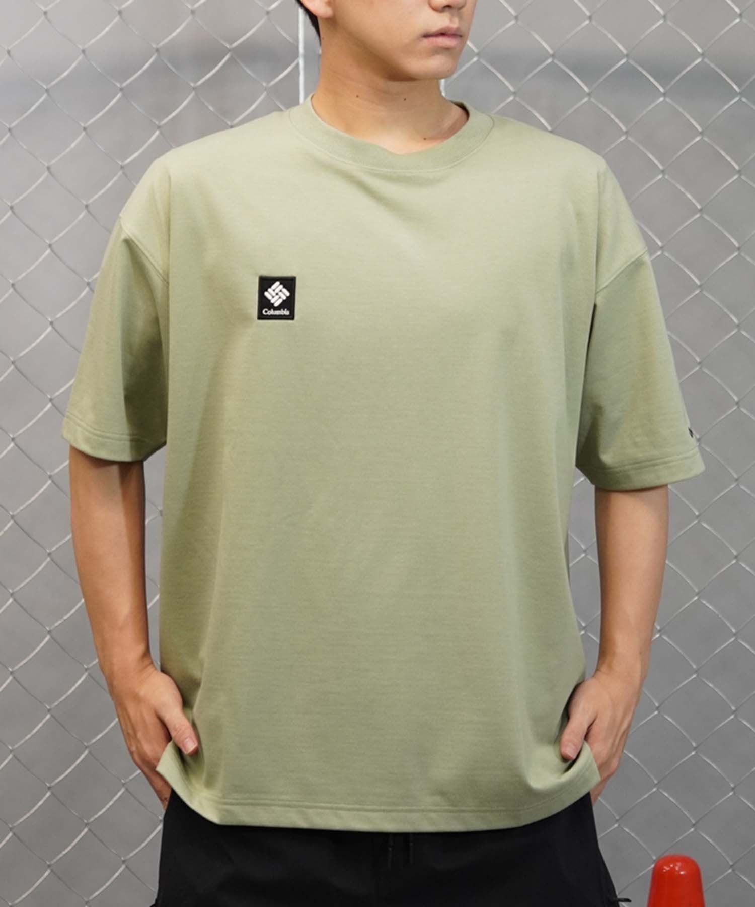 【ムラサキスポーツ限定】columbia コロンビア メンズ オーバーサイズ Tシャツ 半袖T UVケア バックプリント PM4502(348-M)