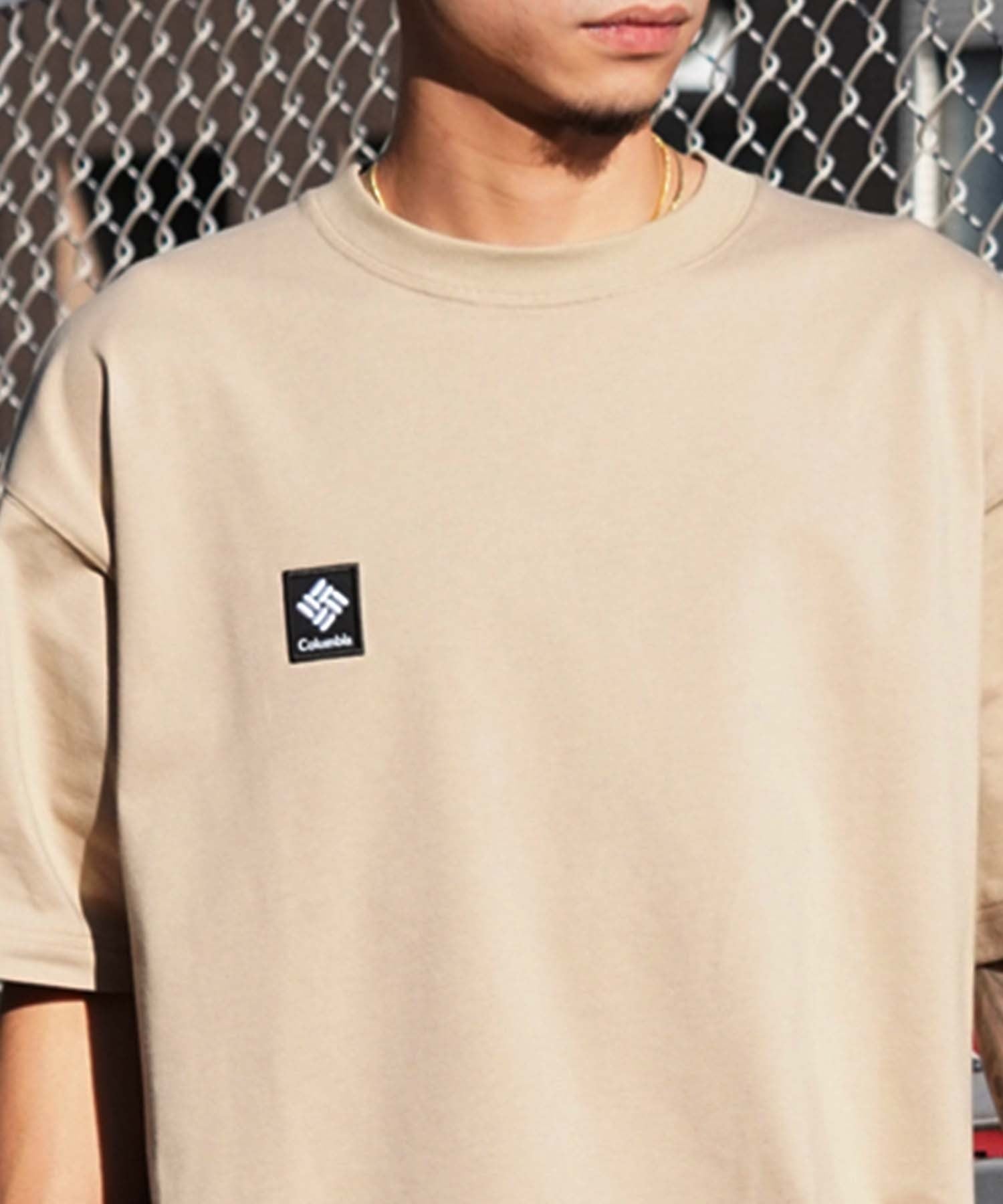 【ムラサキスポーツ限定】columbia コロンビア メンズ オーバーサイズ Tシャツ 半袖T UVケア バックプリント PM4502(266-M)