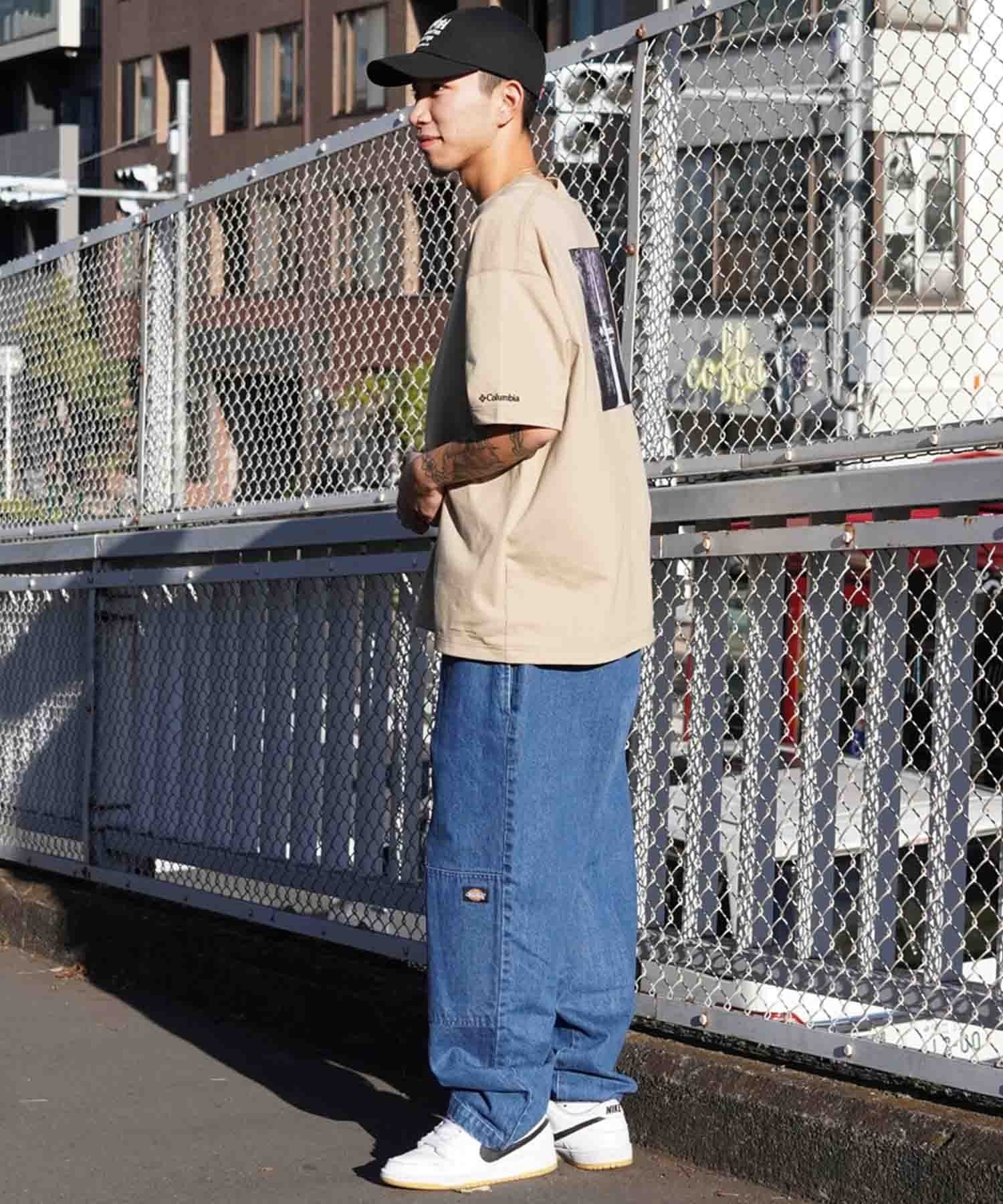 【ムラサキスポーツ限定】columbia コロンビア メンズ オーバーサイズ Tシャツ 半袖T UVケア バックプリント PM4502(266-M)