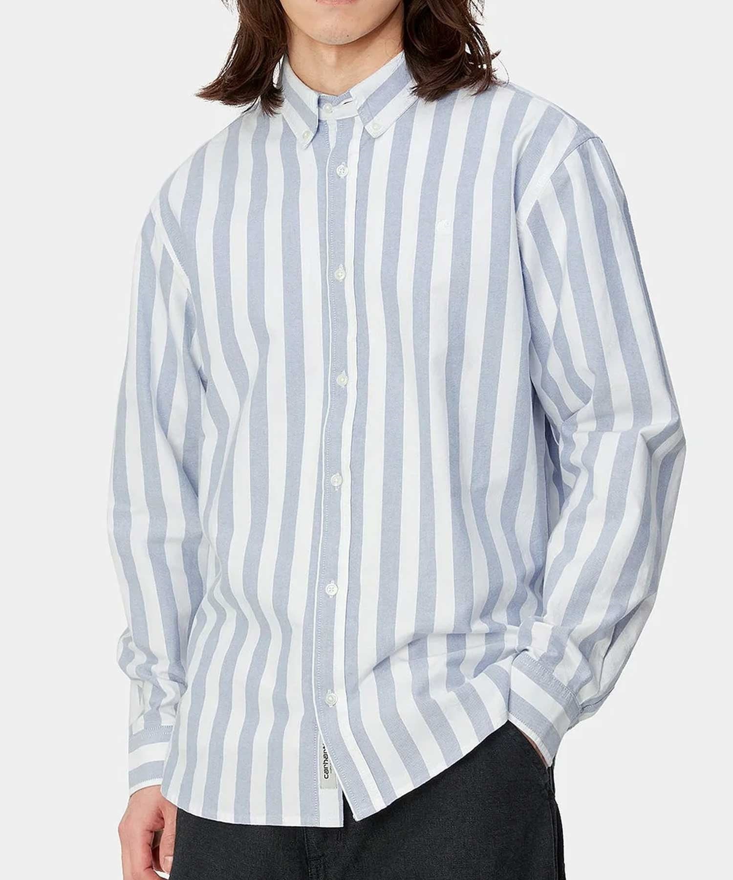 Carhartt カーハート メンズ 半袖 シャツ DESI I033027(BL/WT-M)