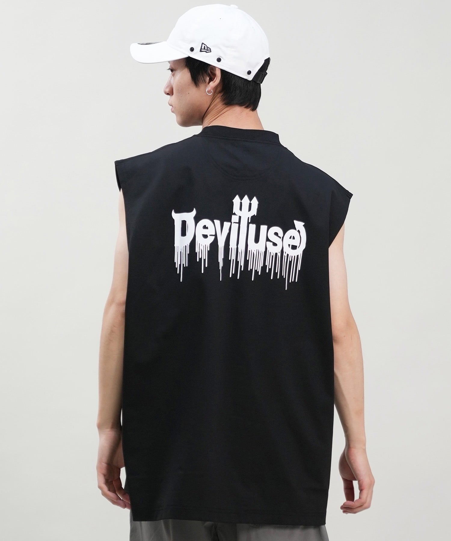 DEVILUSE デビルユース メンズ ラッシュガード ノースリーブ タンクトップ 水陸両用 ムラサキスポーツ限定 243OO1ST305DU(WHT-M)