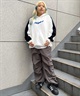 X-GIRL/エックスガール  CONTRAST COLOR SWEAT HOODIE レディース プルオーバー パーカー 105233012022(WHITE-M)