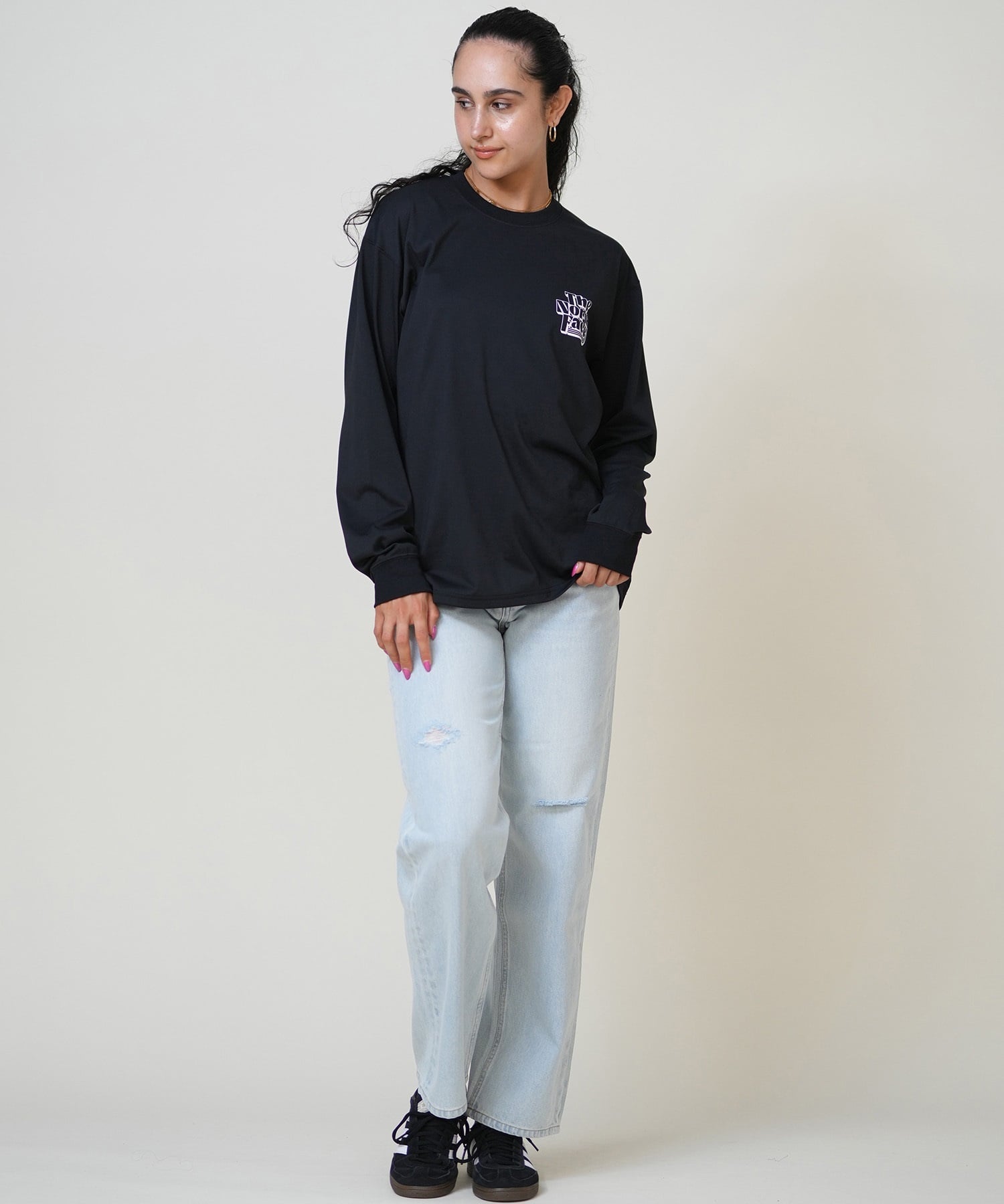 THE NORTH FACE ザ・ノース・フェイス 長袖 Tシャツ ロンT レディース ロングスリーブフリーラングラフィッククルー NT62593(K-S)