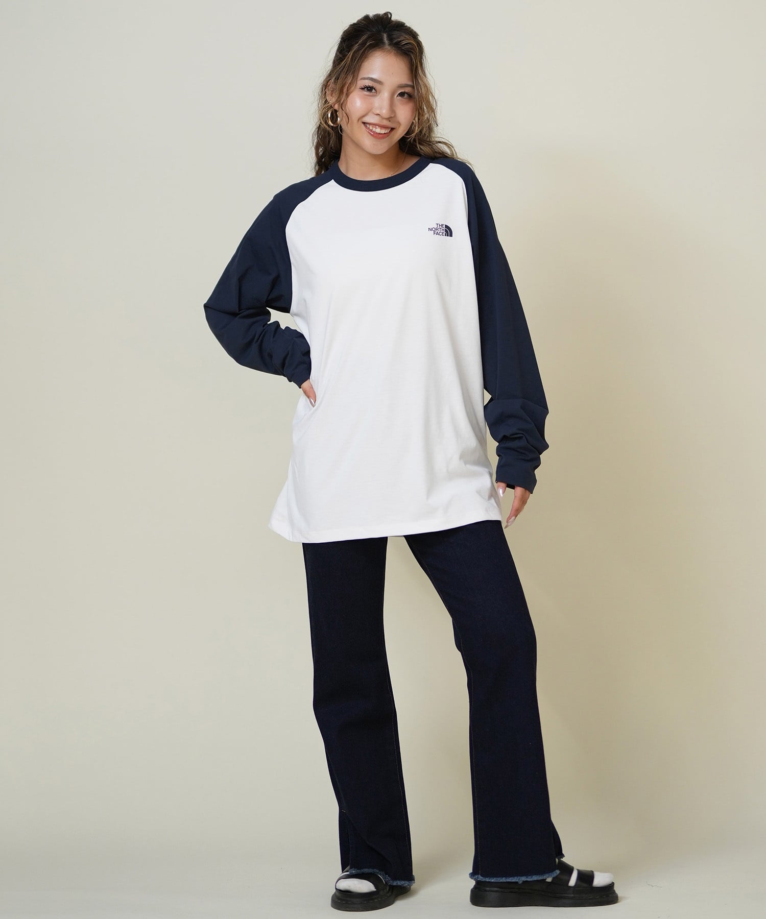 THE NORTH FACE ザ・ノース・フェイス 長袖 Tシャツ ロンT レディース ラグラン ロングスリーブイーエスベースボールティー NT82591(WK-S)