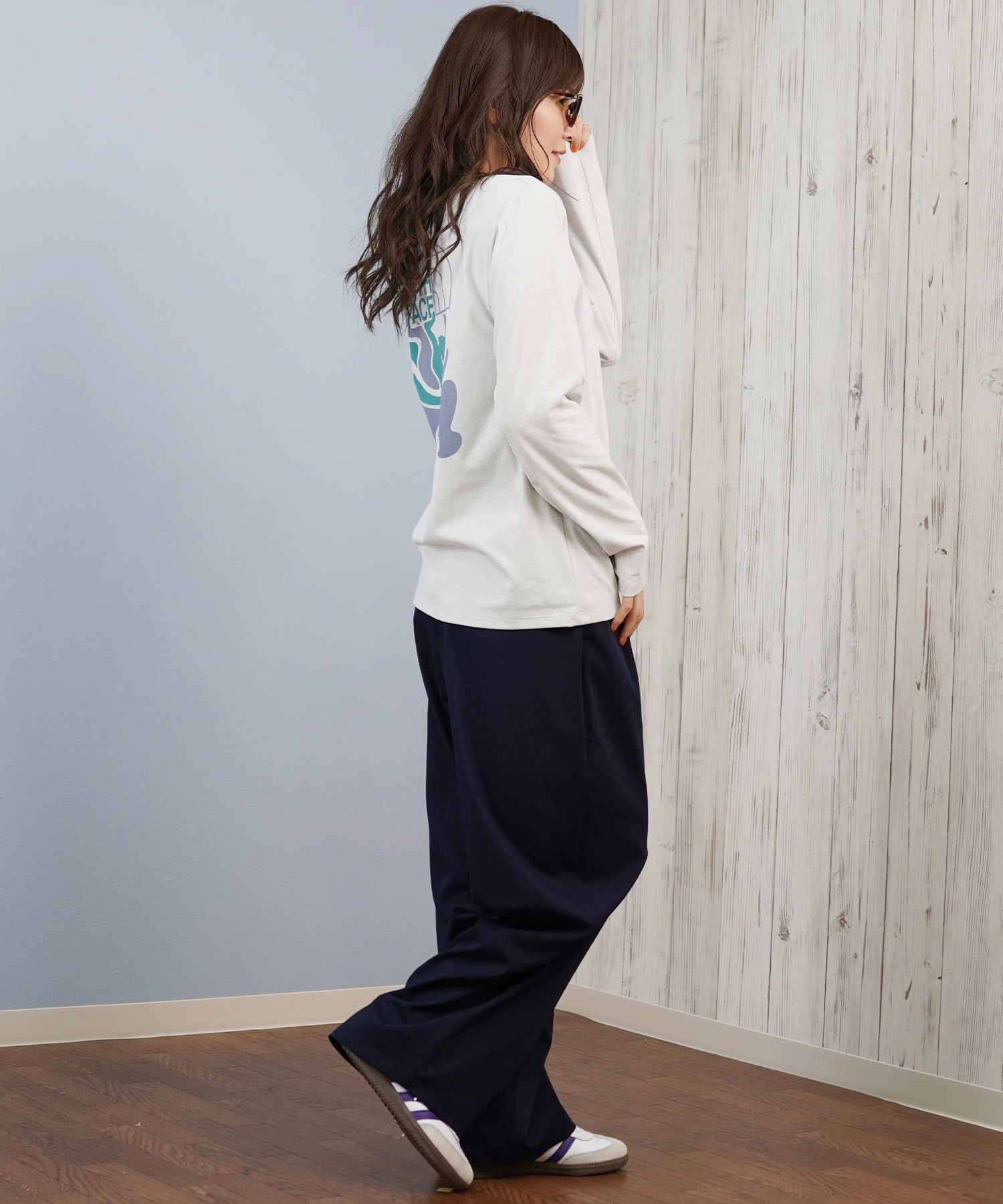 THE NORTH FACE ザ・ノース・フェイス 長袖 Tシャツ ロンT レディース バックプリント ロゴ L S ES Climbing Logo Tee NTW82584(K-M)