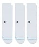 STANCE スタンス ソックス 靴下 ロゴ クルー丈 無地 ICON 3 PACK M556D18ICP#WHT(WHT-L)