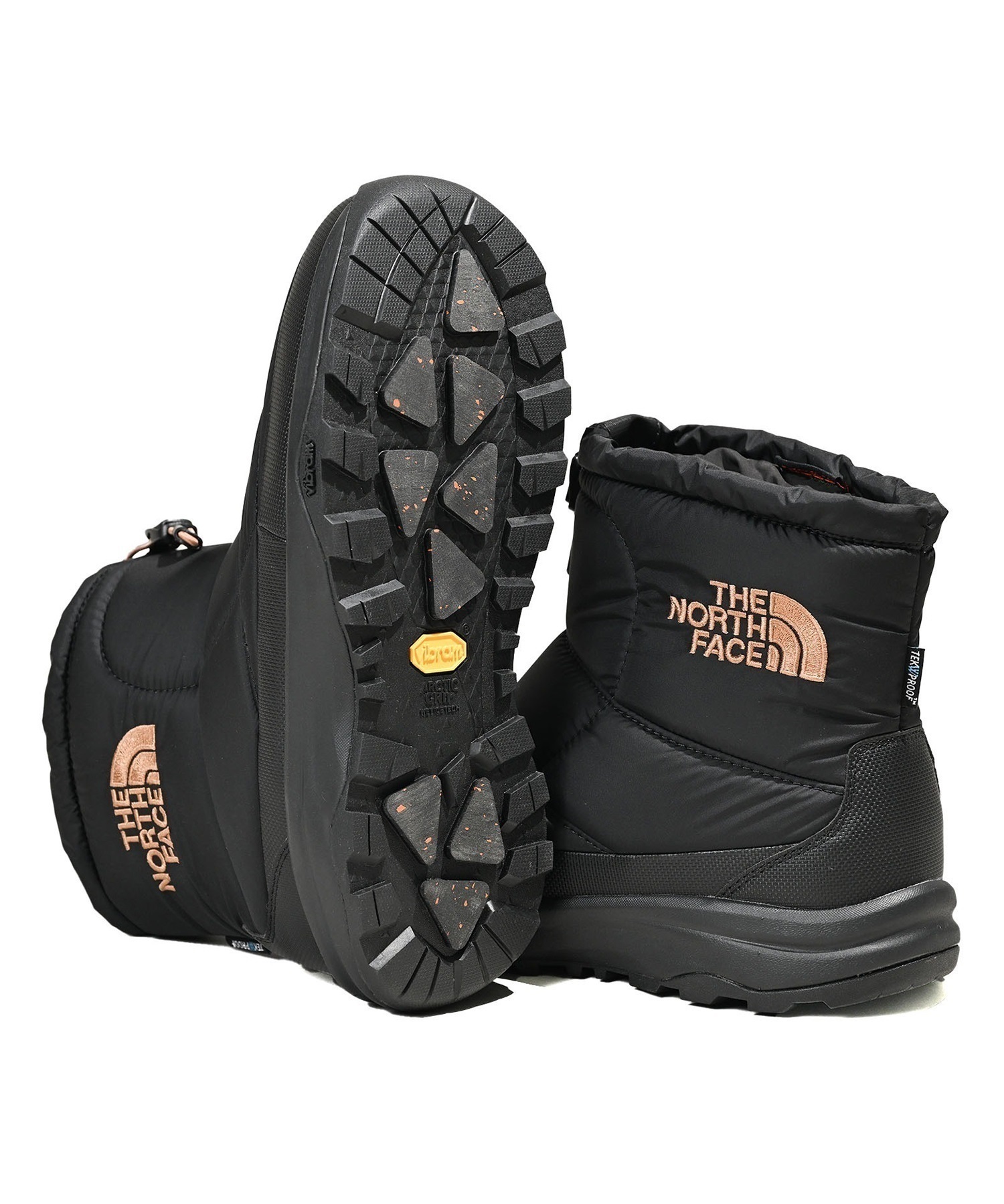 THE NORTH FACE ザ・ノース・フェイス ブーツ メンズ レディース ヌプシ ブーティ ウォータープルーフ ロゴ ショート アークティックグリップ NF52485(KW-23.0cm)