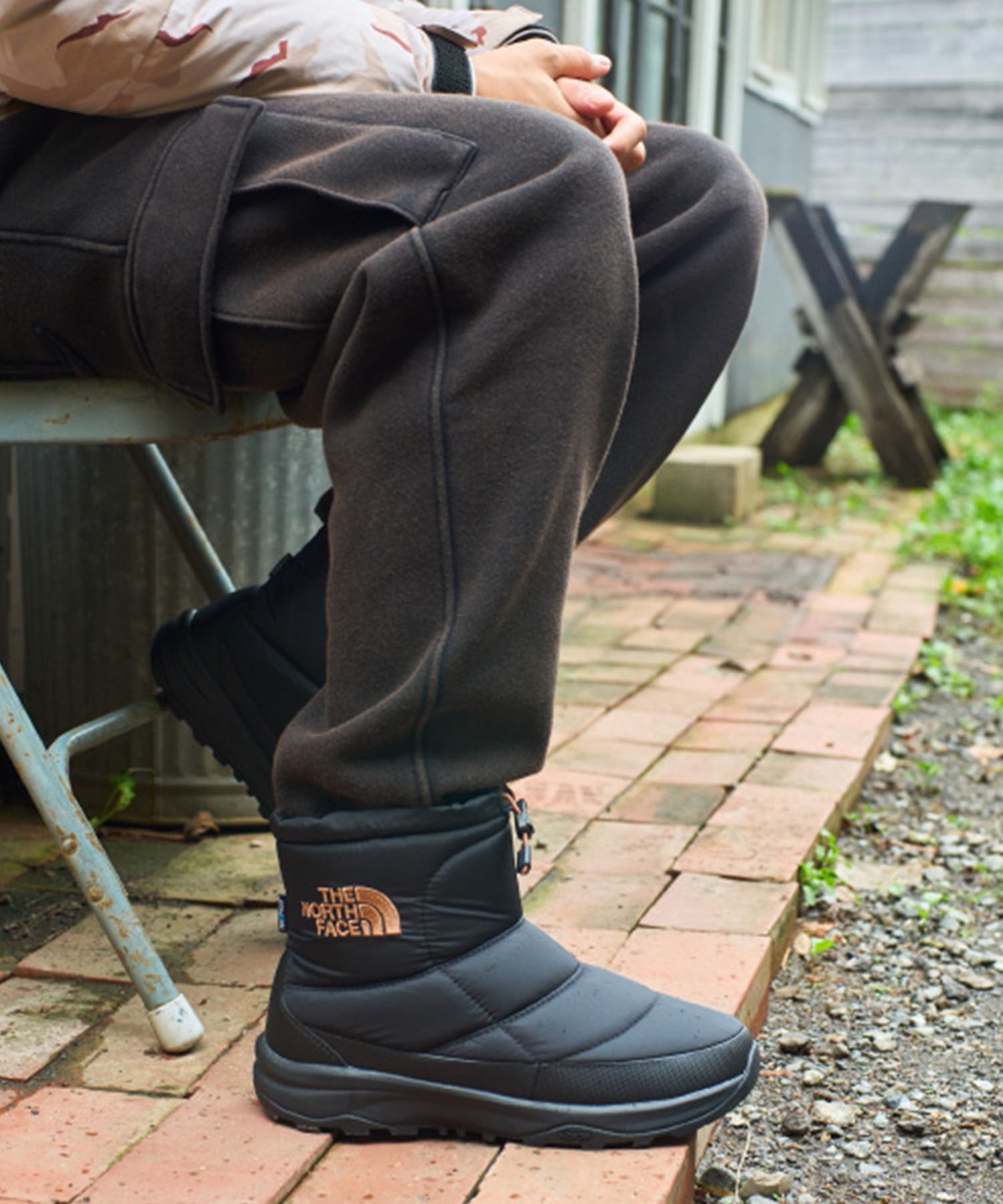 THE NORTH FACE ザ・ノース・フェイス ブーツ メンズ レディース ヌプシ ブーティ ウォータープルーフ ロゴ ショート アークティックグリップ NF52485(KW-23.0cm)