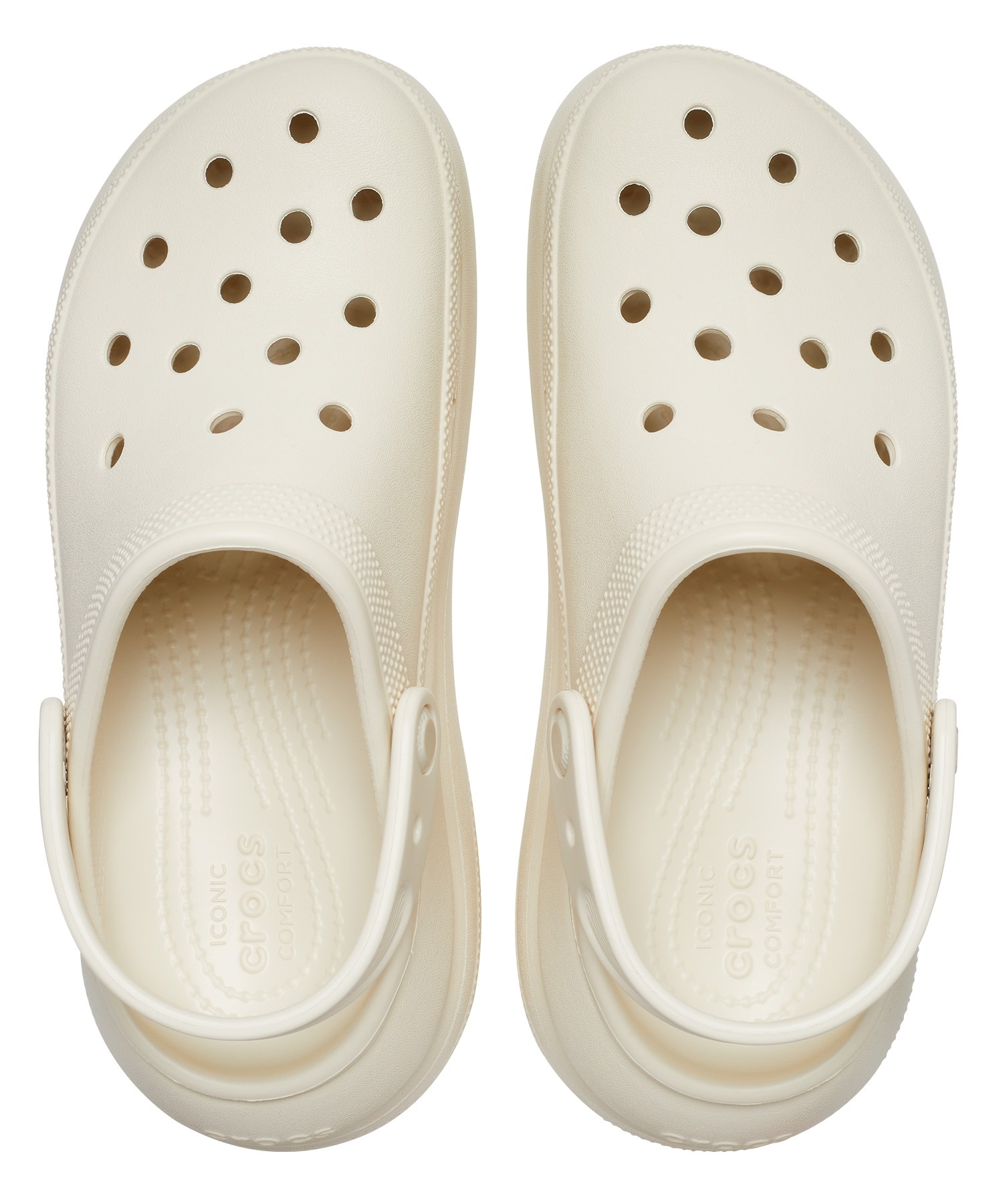 CROCS クロックス シューズ サンダル レディース 厚底 クラッシュ クロッグ CRUSH CLOG 207521-2Y2(BONE-23.0cm)