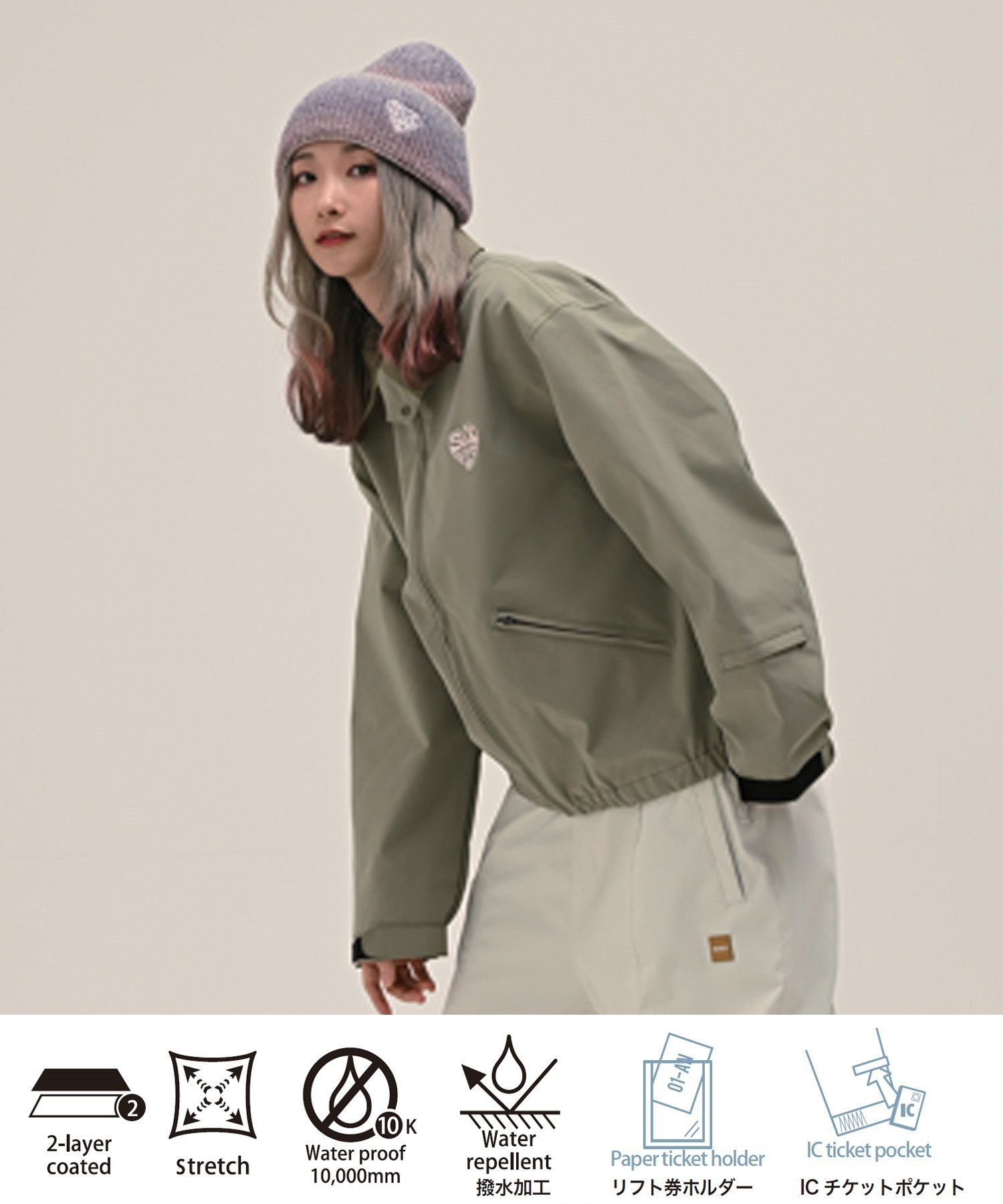 6KNOT シックスノット TRACKER スノーボード ウェア ジャケット レディース ムラサキスポーツ 25-26モデル LL C28【2526】(BLGRY-S)