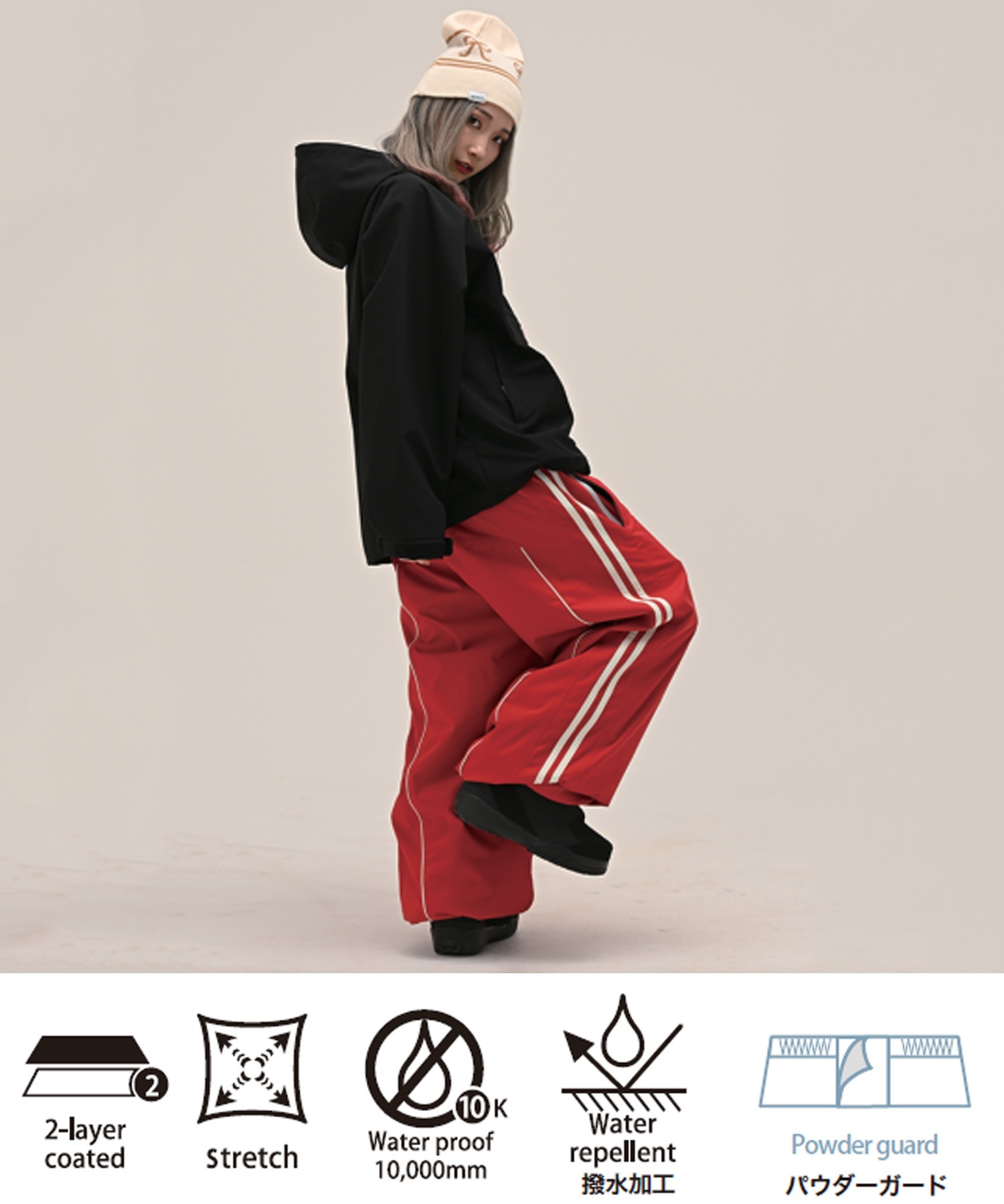 6KNOT シックスノット LINEPIP スノーボード ウェア パンツ レディース ムラサキスポーツ 25-26モデル LL C28【2526】(OFWHT-S)