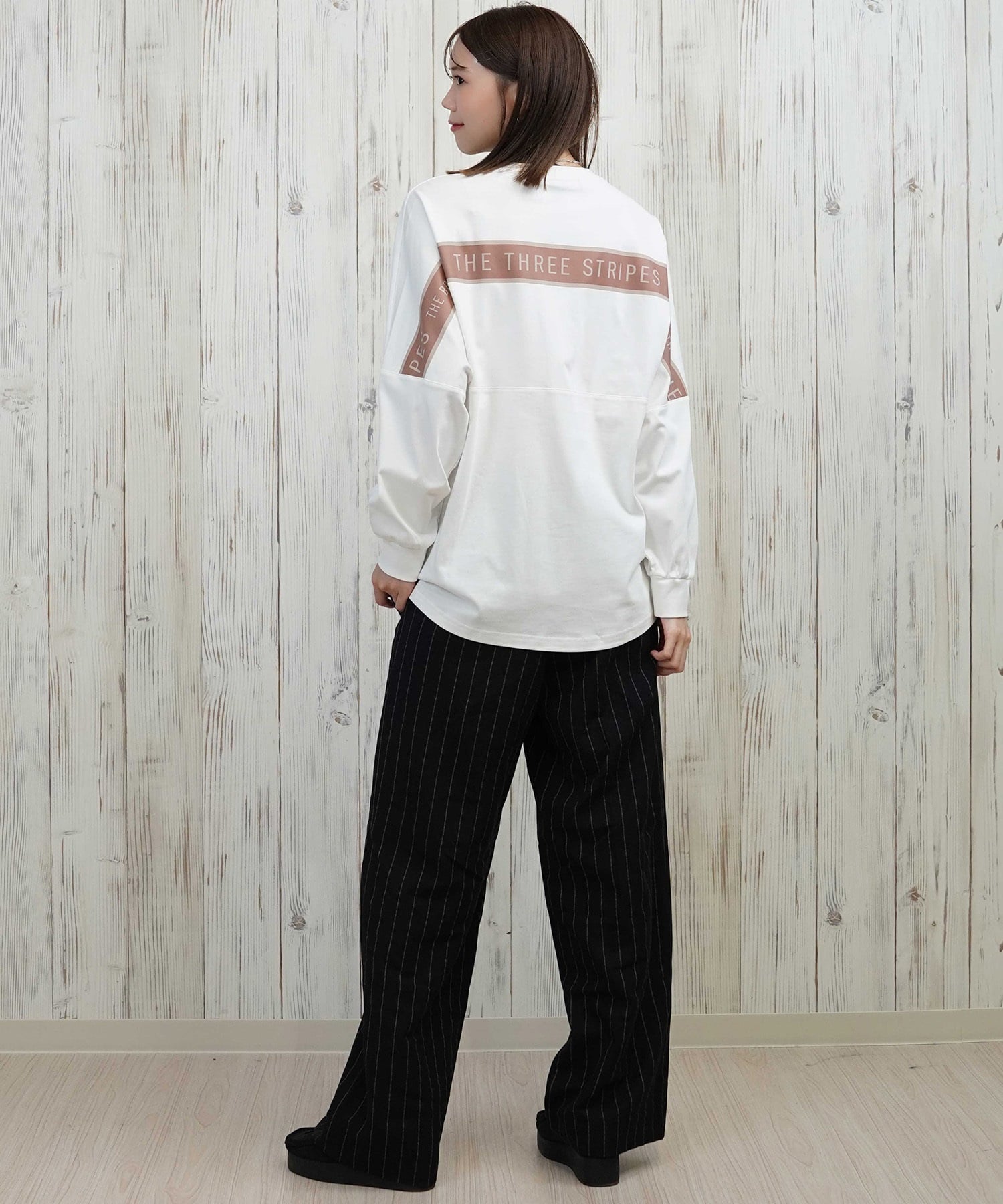 adidas アディダス 長袖 Tシャツ ロンT レディース バックテープ CX380(BK-M)