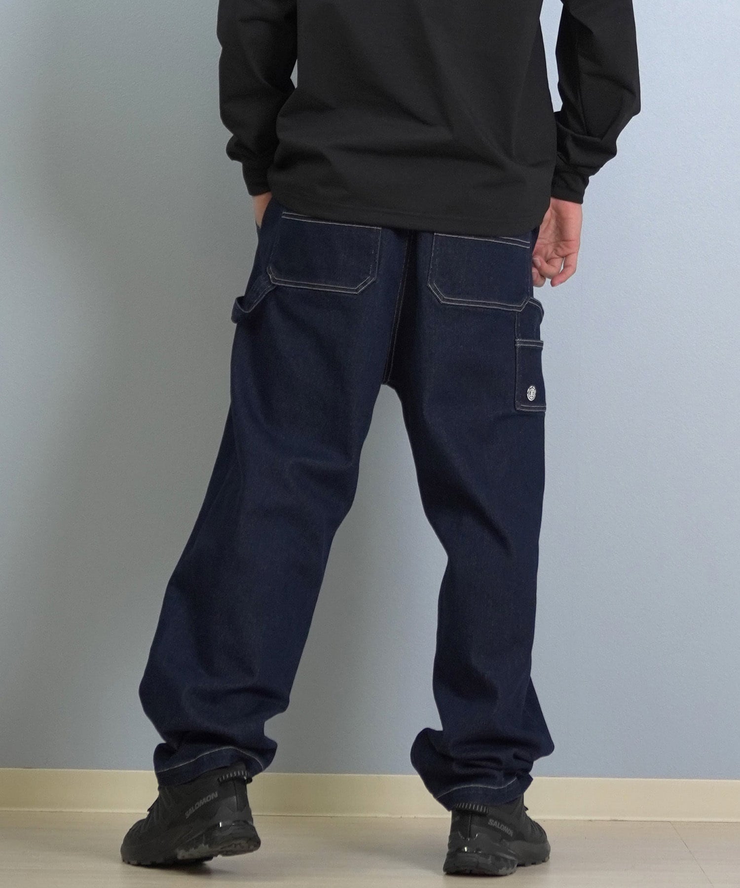 ELEMENT エレメント ロングパンツ メンズ SHOD PANTS PAINT デニムパンツ BF022-703(BDM-M)