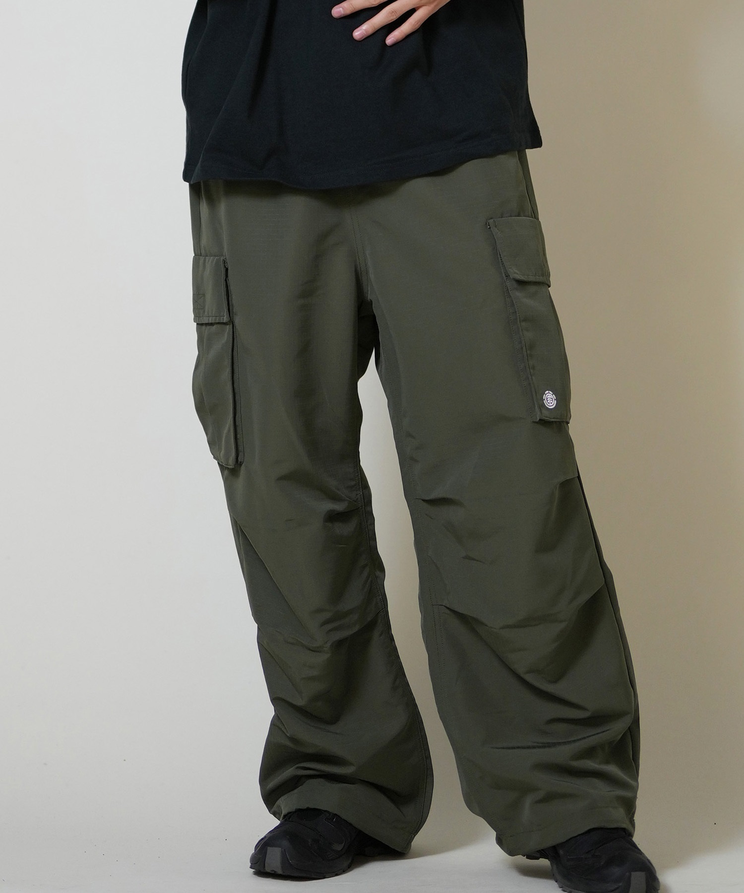 ELEMENT エレメント ロングパンツ メンズ ワイド カーゴパンツ SHOD PANTS CA05 BF022-709(FBK-M)