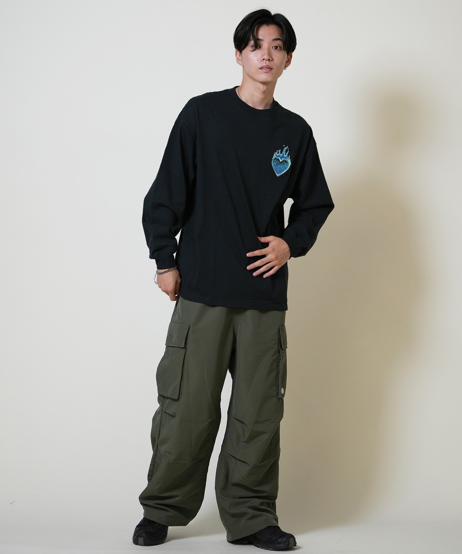 ELEMENT エレメント ロングパンツ メンズ ワイド カーゴパンツ SHOD PANTS CA05 BF022-709(FBK-M)
