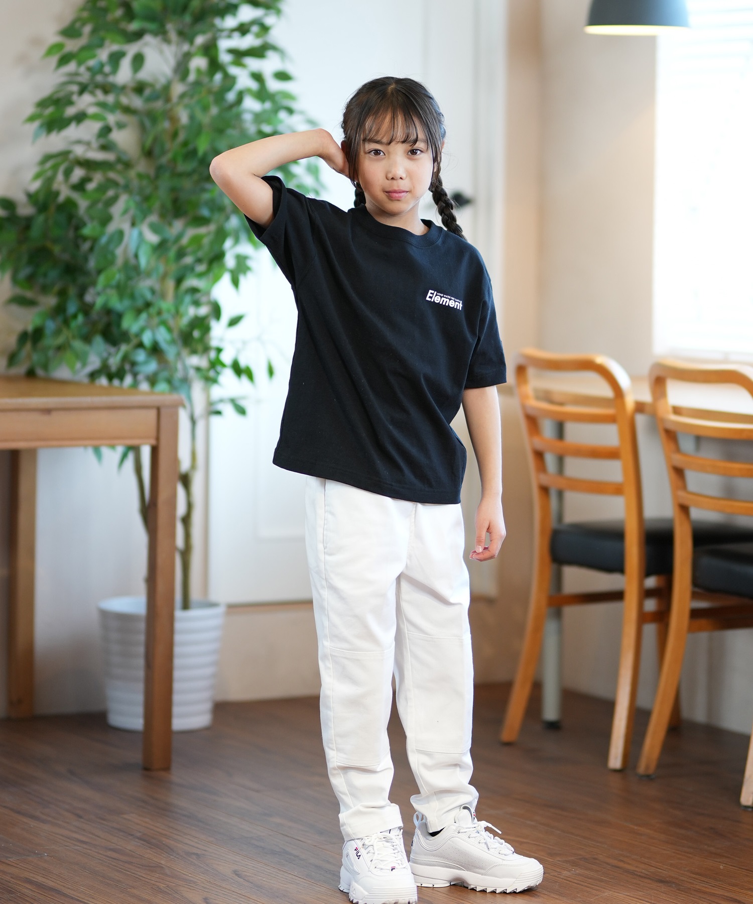 ELEMENT エレメント Tシャツ キッズ 半袖 バックプリント AGE OF SS YOUTH BF025-230(WHT-130cm)