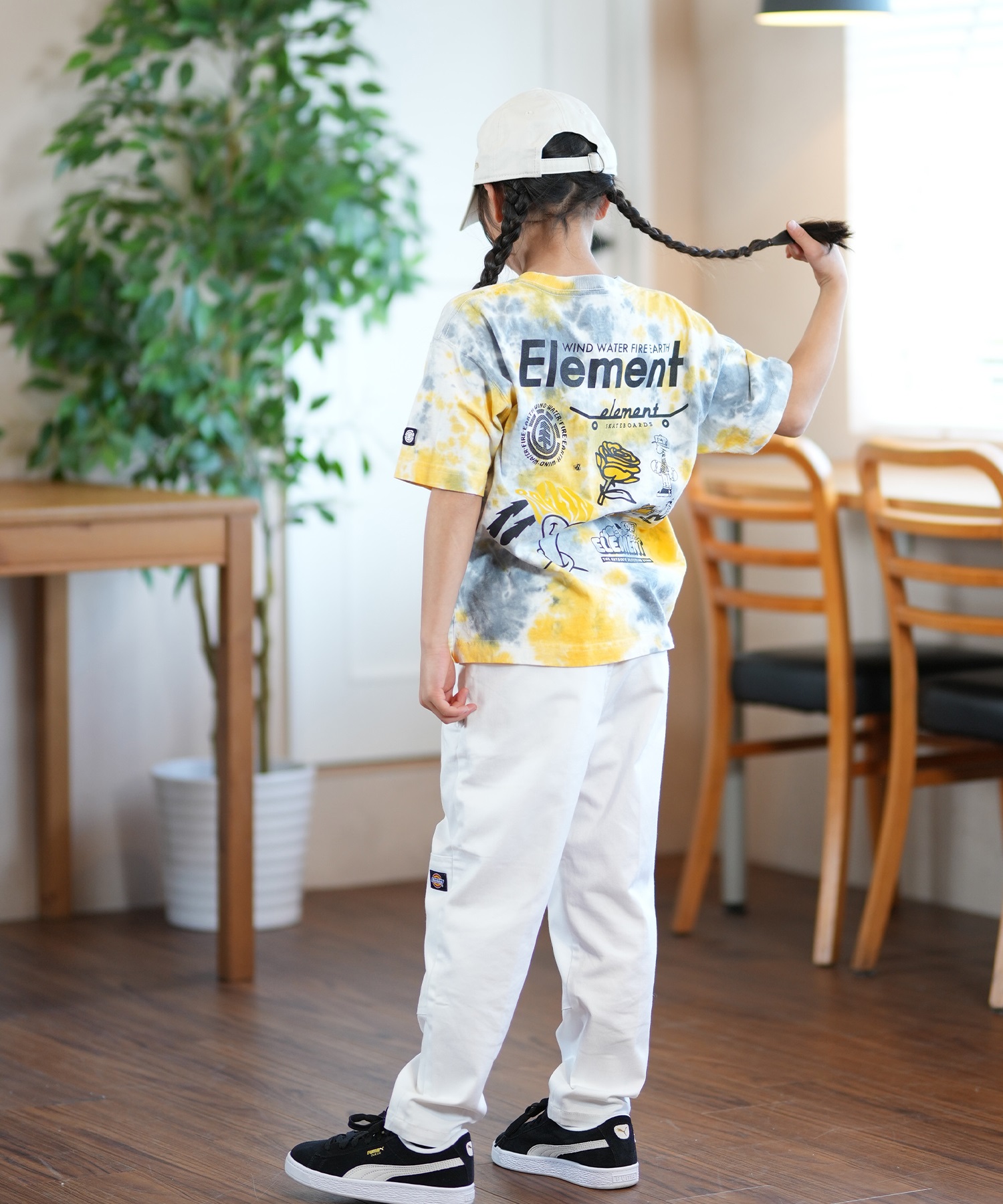 ELEMENT エレメント Tシャツ キッズ 半袖 バックプリント AGE OF SS YOUTH BF025-230(WHT-130cm)