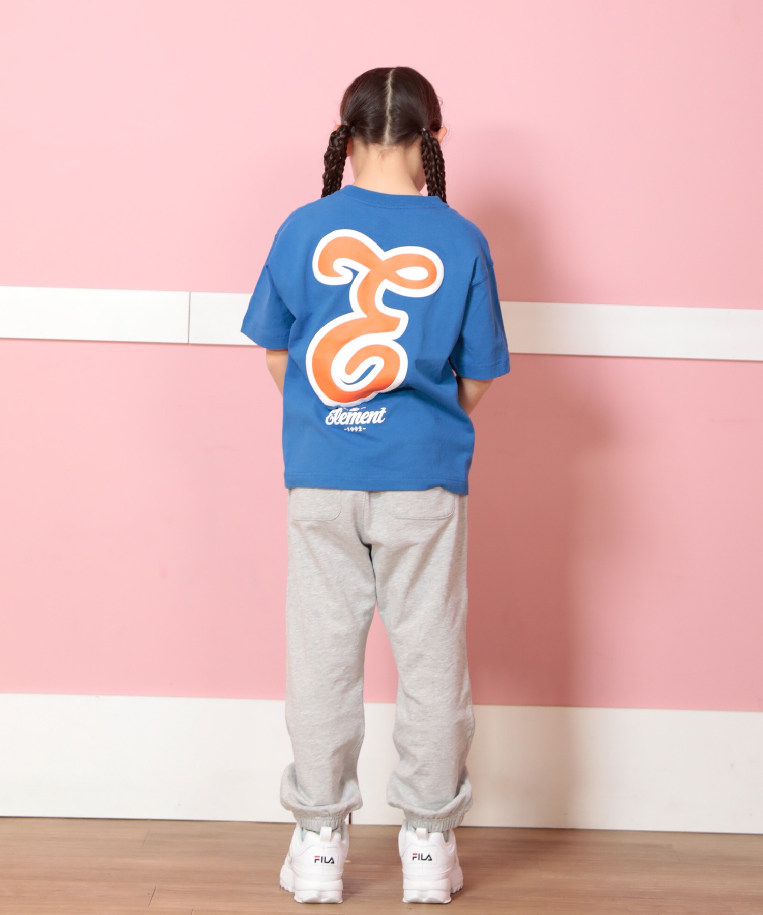 ELEMENT エレメント 半袖 Tシャツ キッズ バックプリント TEAM SS YOUTH BF025-238(BLU-130cm)