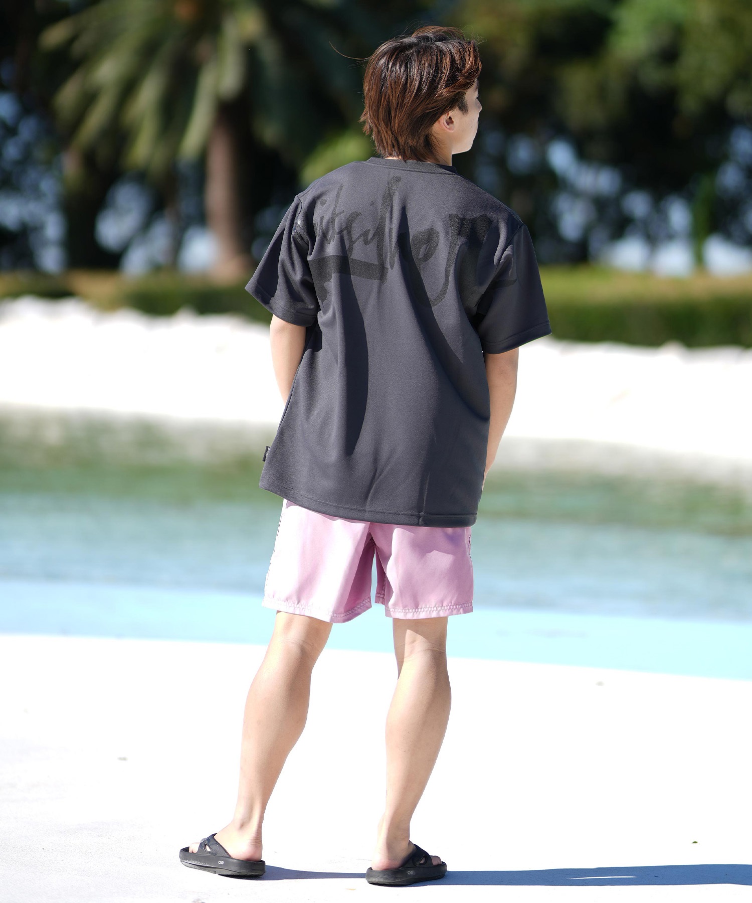 QUIKSILVER クイックシルバー ラッシュガード メンズ 半袖 Tシャツ バックプリント 水陸両用 UVカット QLY251019(WHT-M)