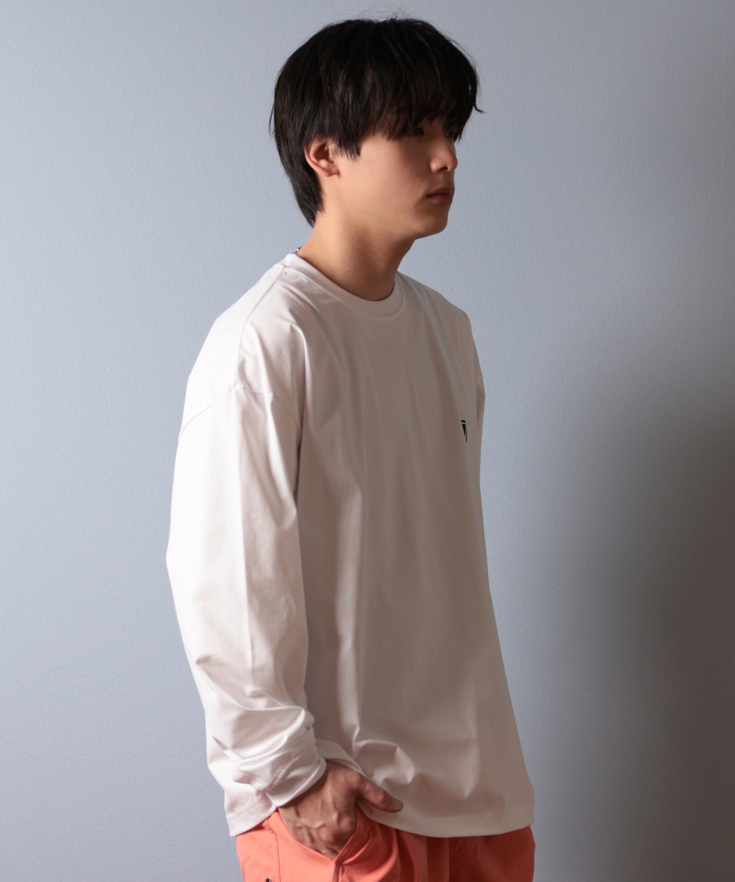 QUIKSILVER クイックシルバー ラッシュガード メンズ 長袖 Tシャツ ロンT バックプリント水陸両用 UVカット QLY251627M ムラサキスポーツ限定(WHT-M)