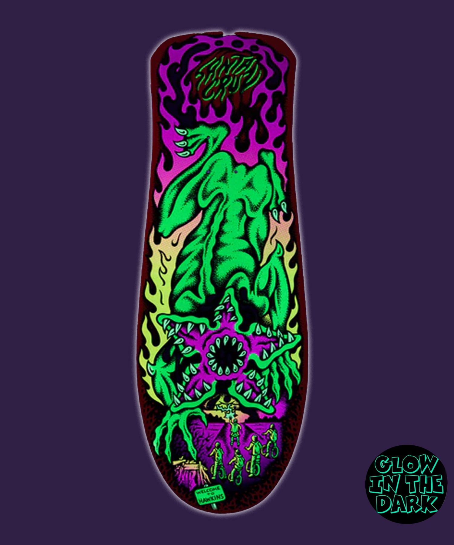 SANTA CRUZ サンタクルーズ スケートボード デッキ STRANGER THINGS 10.1inch SALBA DEMOGORGON  海外ドラマ コラボ ムラサキスポーツ(ORG-103inch)