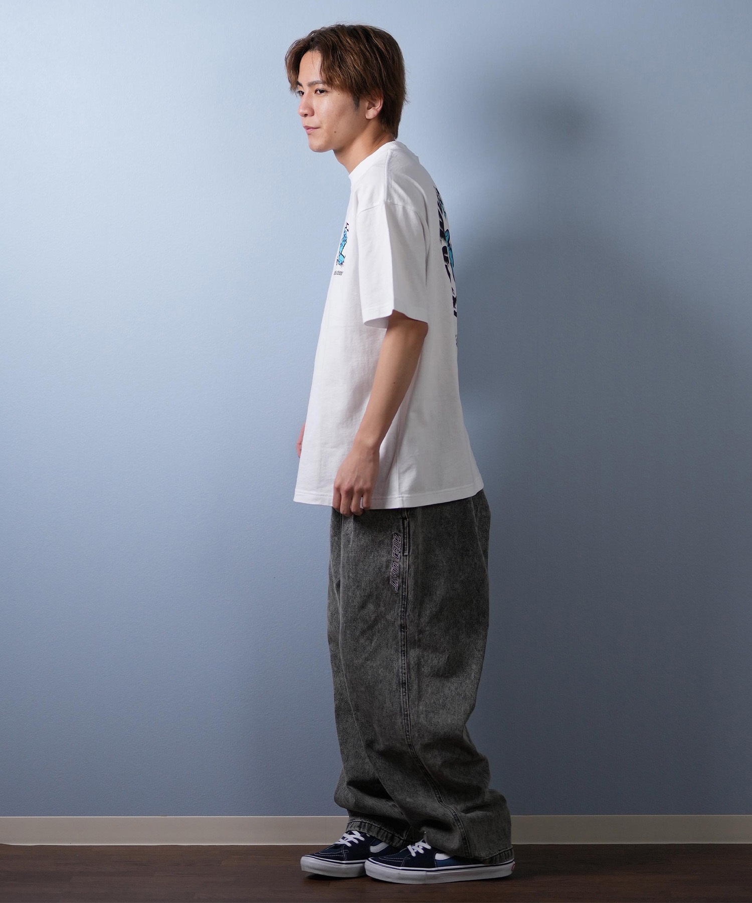 SANTACRUZ サンタクルーズ 半袖 Tシャツ メンズ バックプリント ロゴ スクリーミングハンド 502252401 ムラサキスポーツ限定(WHITE-M)