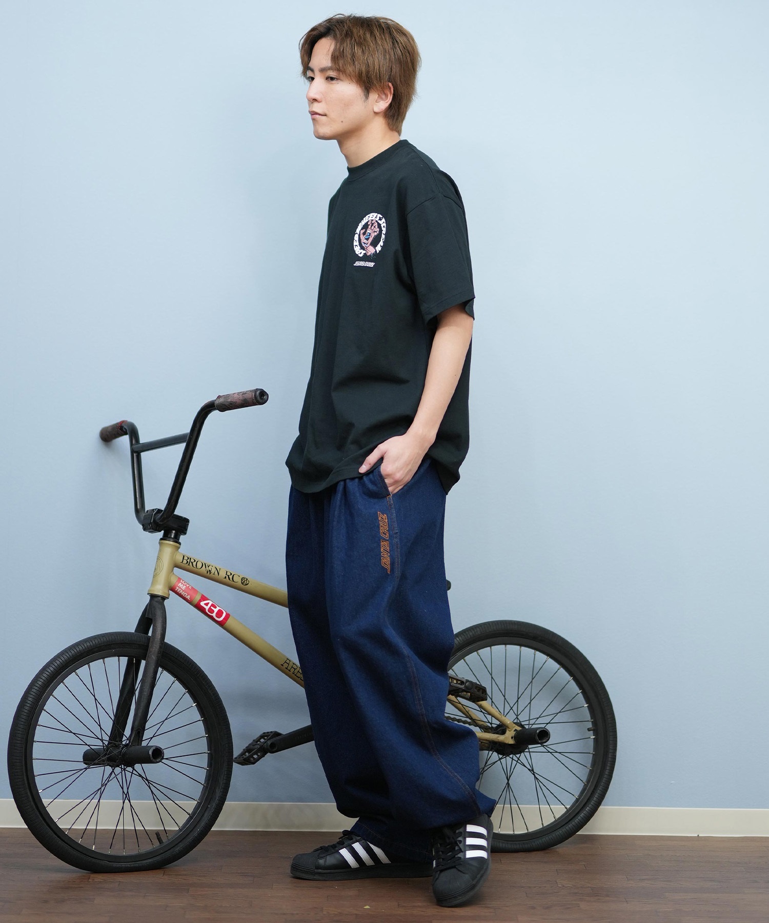 SANTACRUZ サンタクルーズ 半袖 Tシャツ メンズ バックプリント ロゴ スクリーミングハンド 502252401 ムラサキスポーツ限定(WHITE-M)