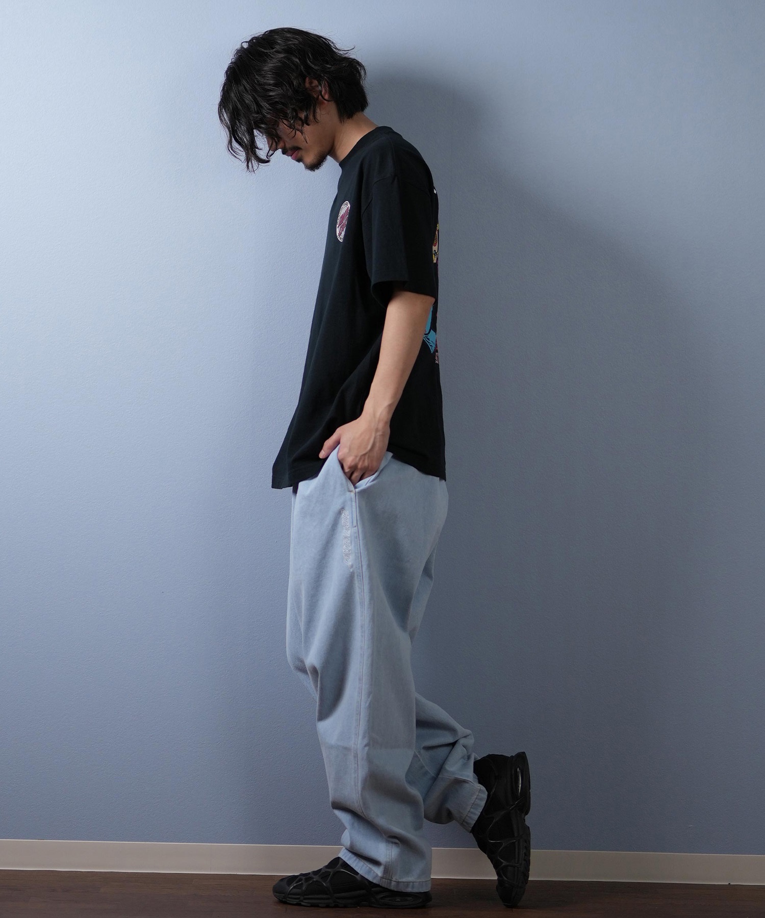 SANTACRUZ サンタクルーズ 半袖 Tシャツ メンズ バックプリント ロゴ スクリーミングハンド 502252402 ムラサキスポーツ限定(WHITE-M)