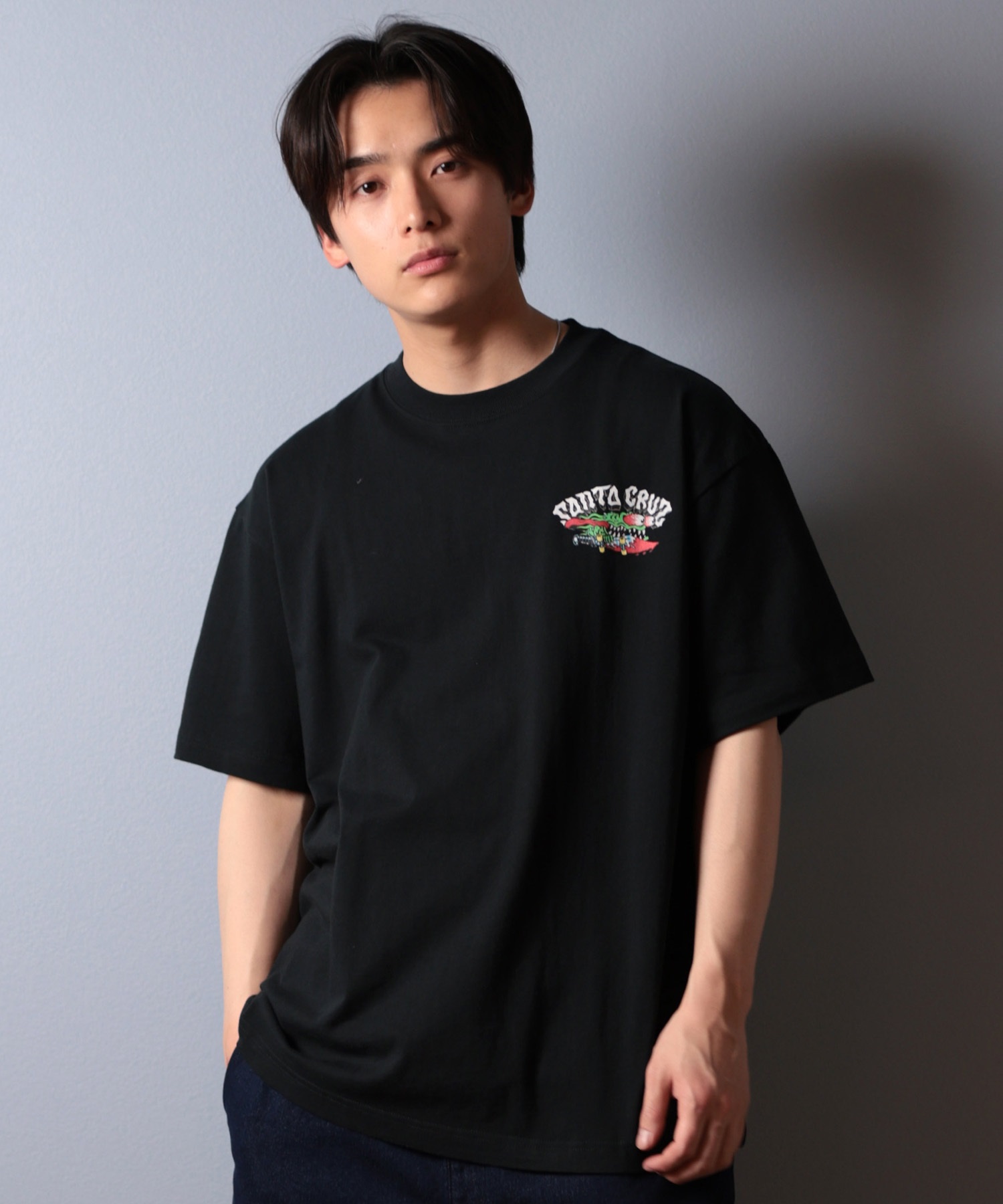 SANTACRUZ サンタクルーズ 半袖 Tシャツ メンズ バックプリント SLASHER 502252404 ムラサキスポーツ限定(WHITE-M)