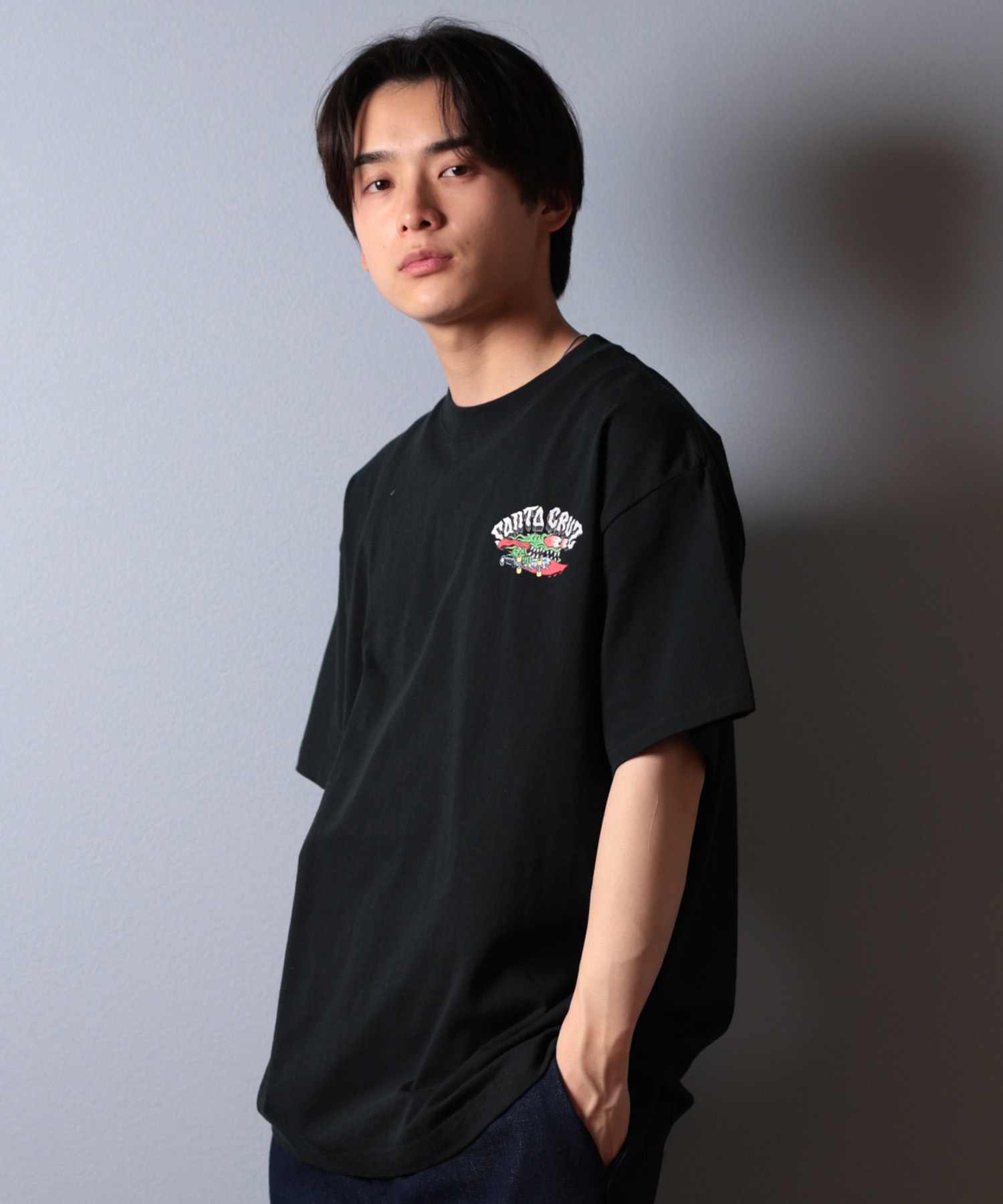 SANTACRUZ サンタクルーズ 半袖 Tシャツ メンズ バックプリント SLASHER 502252404 ムラサキスポーツ限定(WHITE-M)