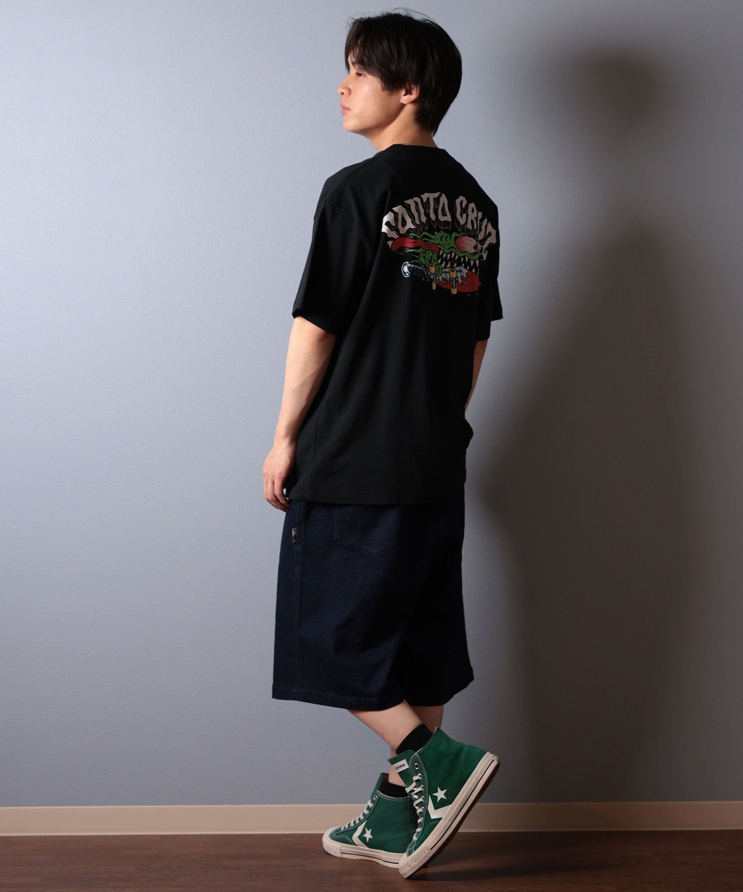 SANTACRUZ サンタクルーズ 半袖 Tシャツ メンズ バックプリント SLASHER 502252404 ムラサキスポーツ限定(WHITE-M)