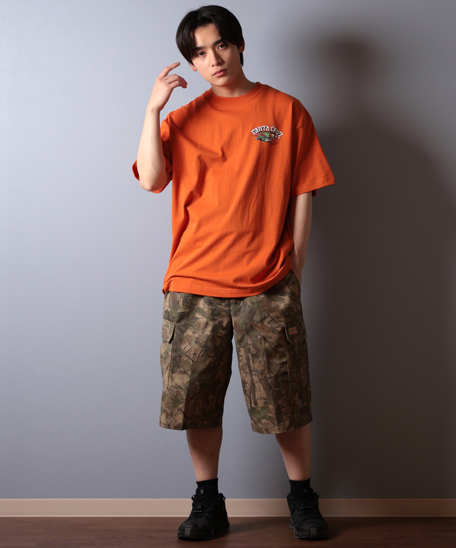 SANTACRUZ サンタクルーズ 半袖 Tシャツ メンズ バックプリント SLASHER 502252404 ムラサキスポーツ限定(WHITE-M)