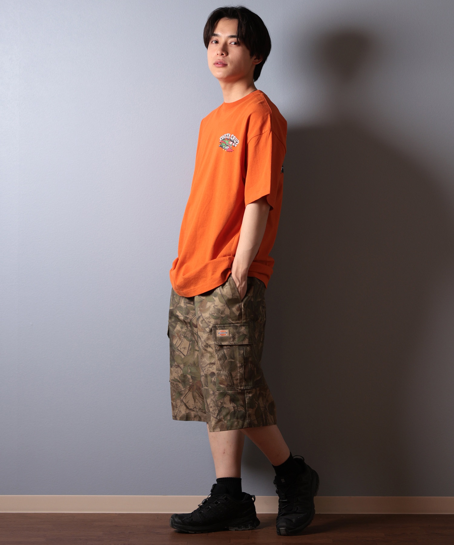 SANTACRUZ サンタクルーズ 半袖 Tシャツ メンズ バックプリント SLASHER 502252404 ムラサキスポーツ限定(WHITE-M)