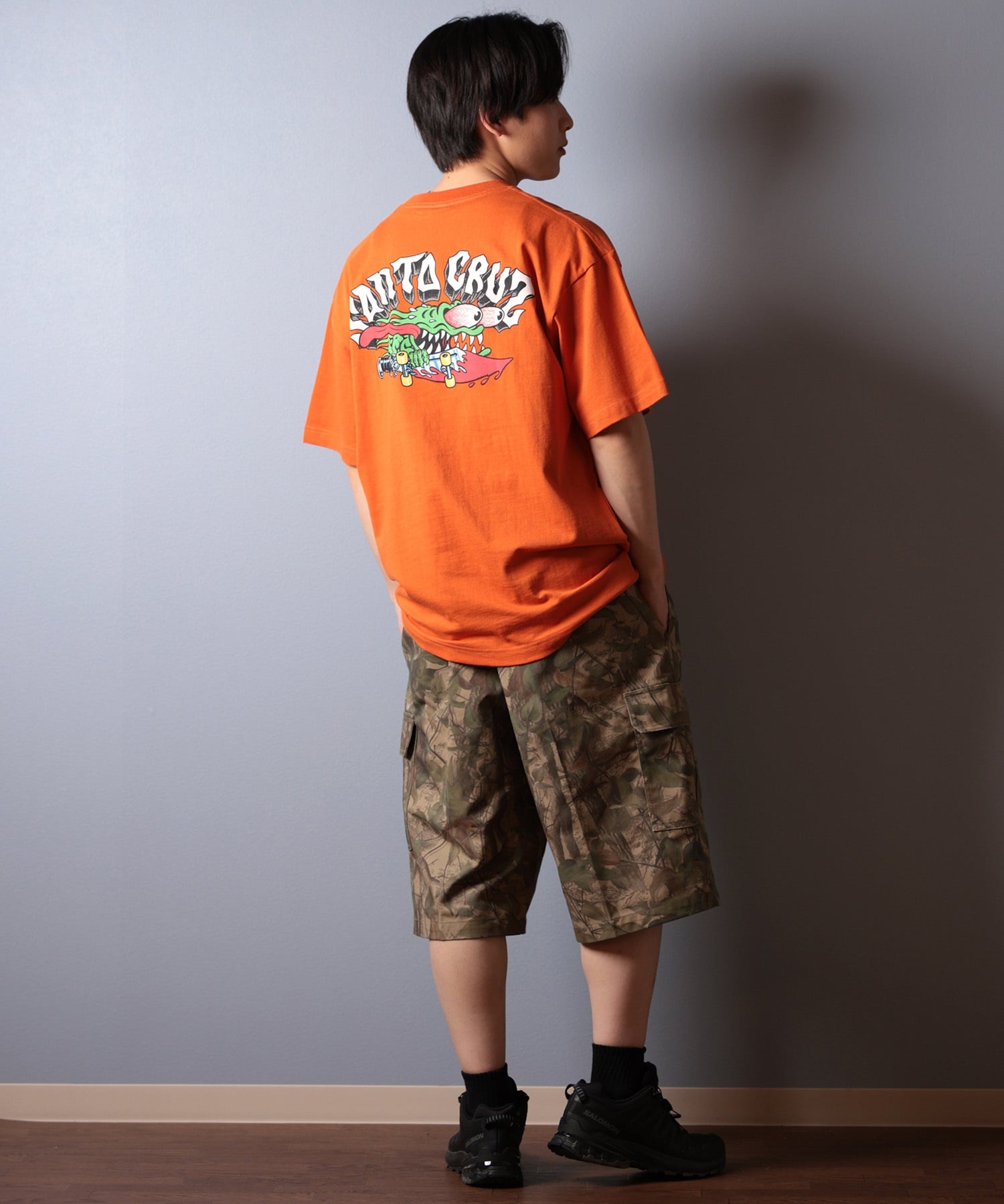 SANTACRUZ サンタクルーズ 半袖 Tシャツ メンズ バックプリント SLASHER 502252404 ムラサキスポーツ限定(WHITE-M)