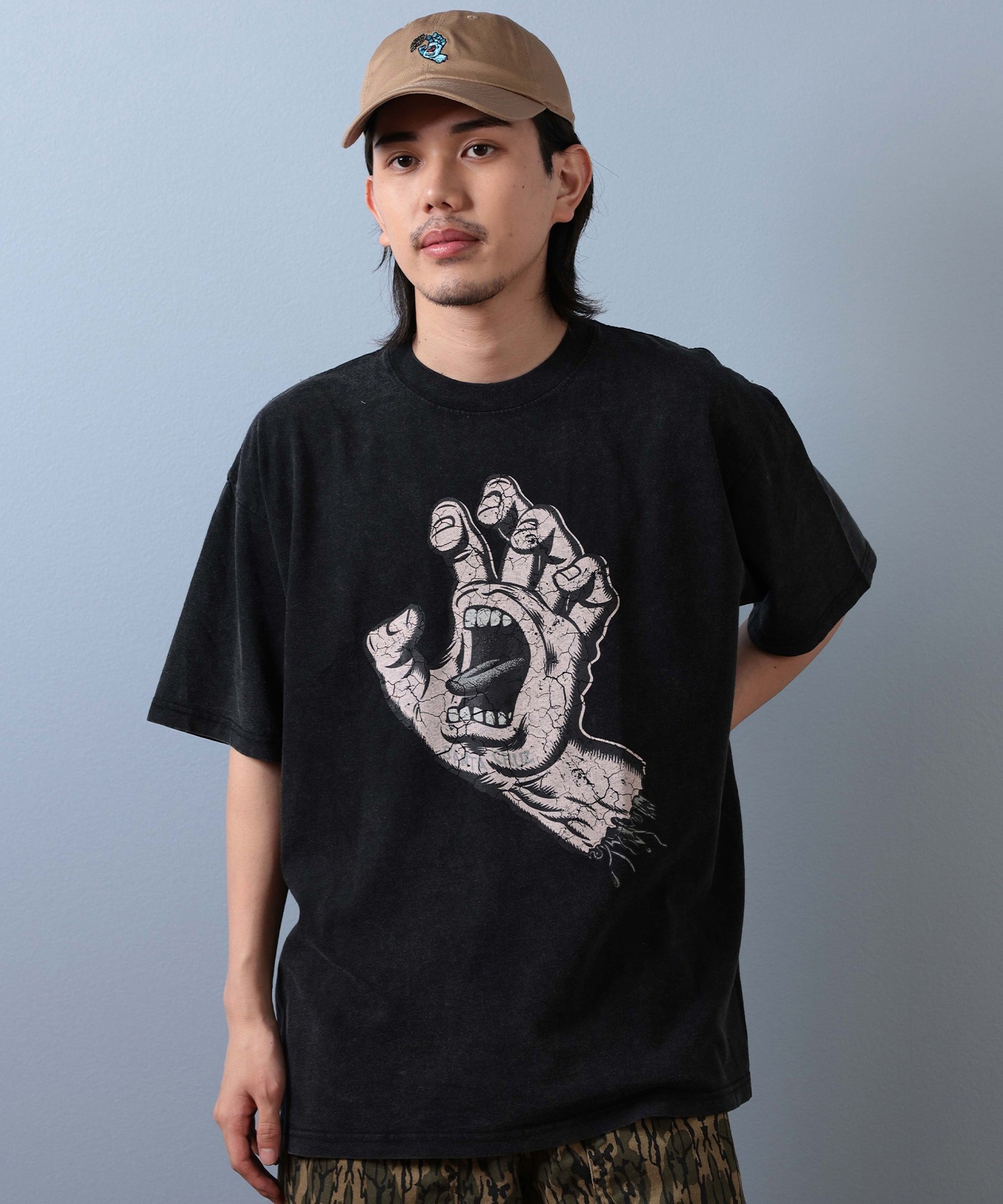 SANTACRUZ サンタクルーズ 半袖 Tシャツ メンズ フロントプリント バックプリント 502253411 ムラサキスポーツ限定(BLHND-M)