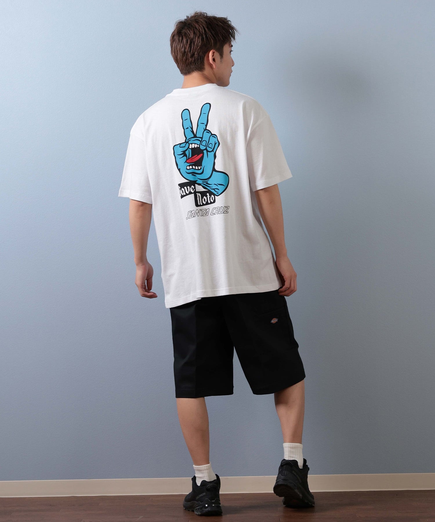 SANTA CRUZ サンタクルーズ 半袖 Tシャツ メンズ バックプリント PEACE FOR NOTO SS TEE 502253413 ムラサキスポーツ限定(WHITE-S)