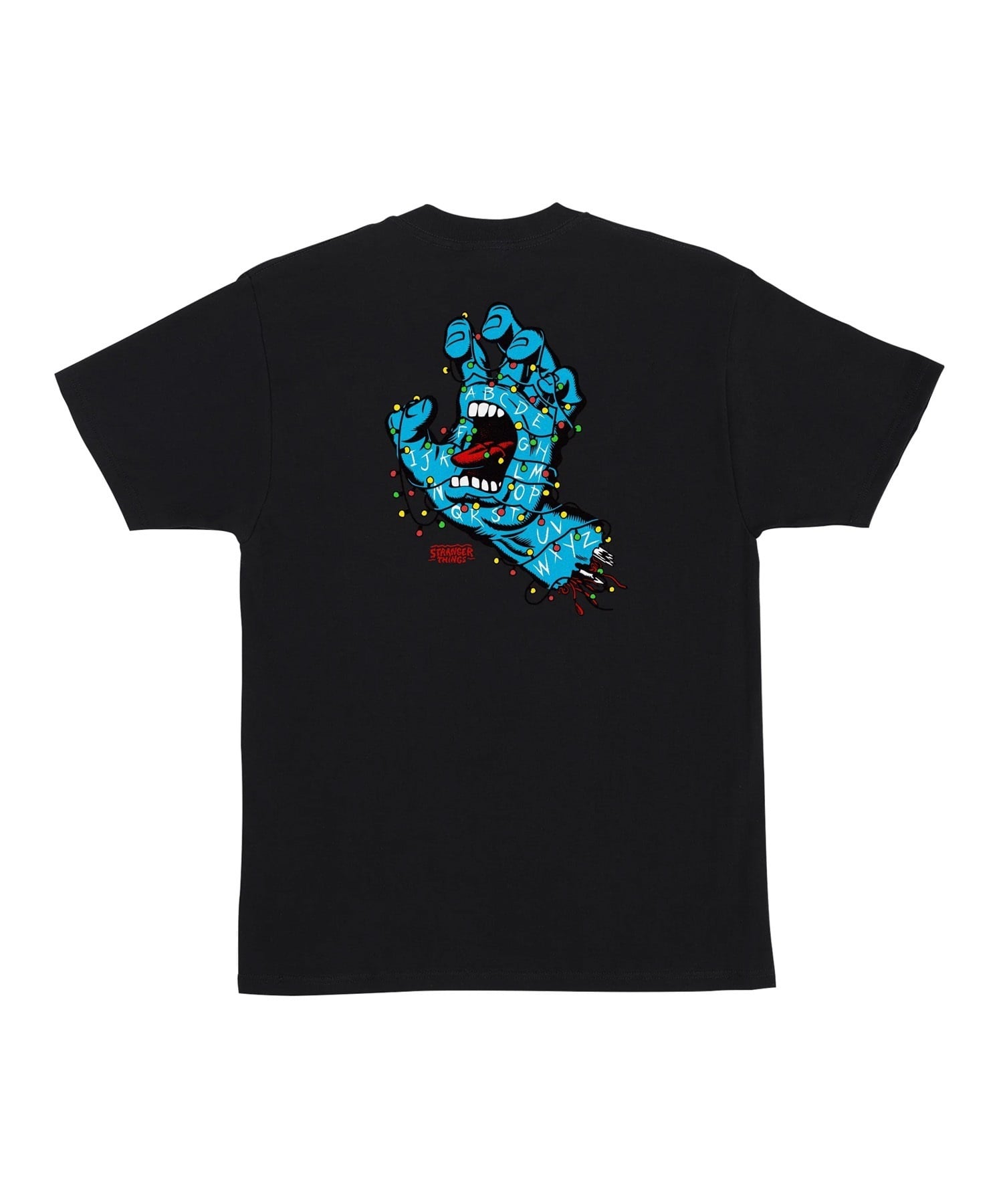 【11月10日発売】SANTA CRUZ サンタクルーズ × STRANGER THINGS 半袖 Tシャツ メンズ ST S S-T SCREAMING LIGHTS 510255404(BLK-M)