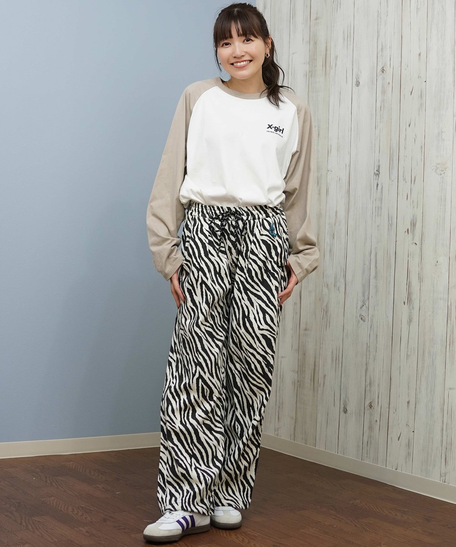 SANTACRUZ サンタクルーズ ロングパンツ レディース ヒョウ柄 レオパード柄 ゼブラ柄 チノ ワークパンツ 502254531(LEOBR-M)