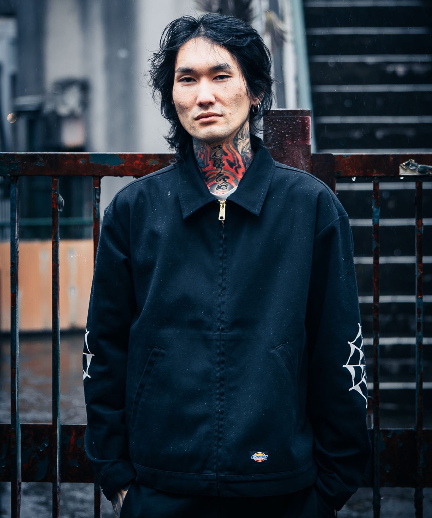 Dickies ディッキーズ ジャケット メンズ INSCRIBE TATTOO コラボモデル MS X INS CROSS PRINT JK 81560400(0003-M)