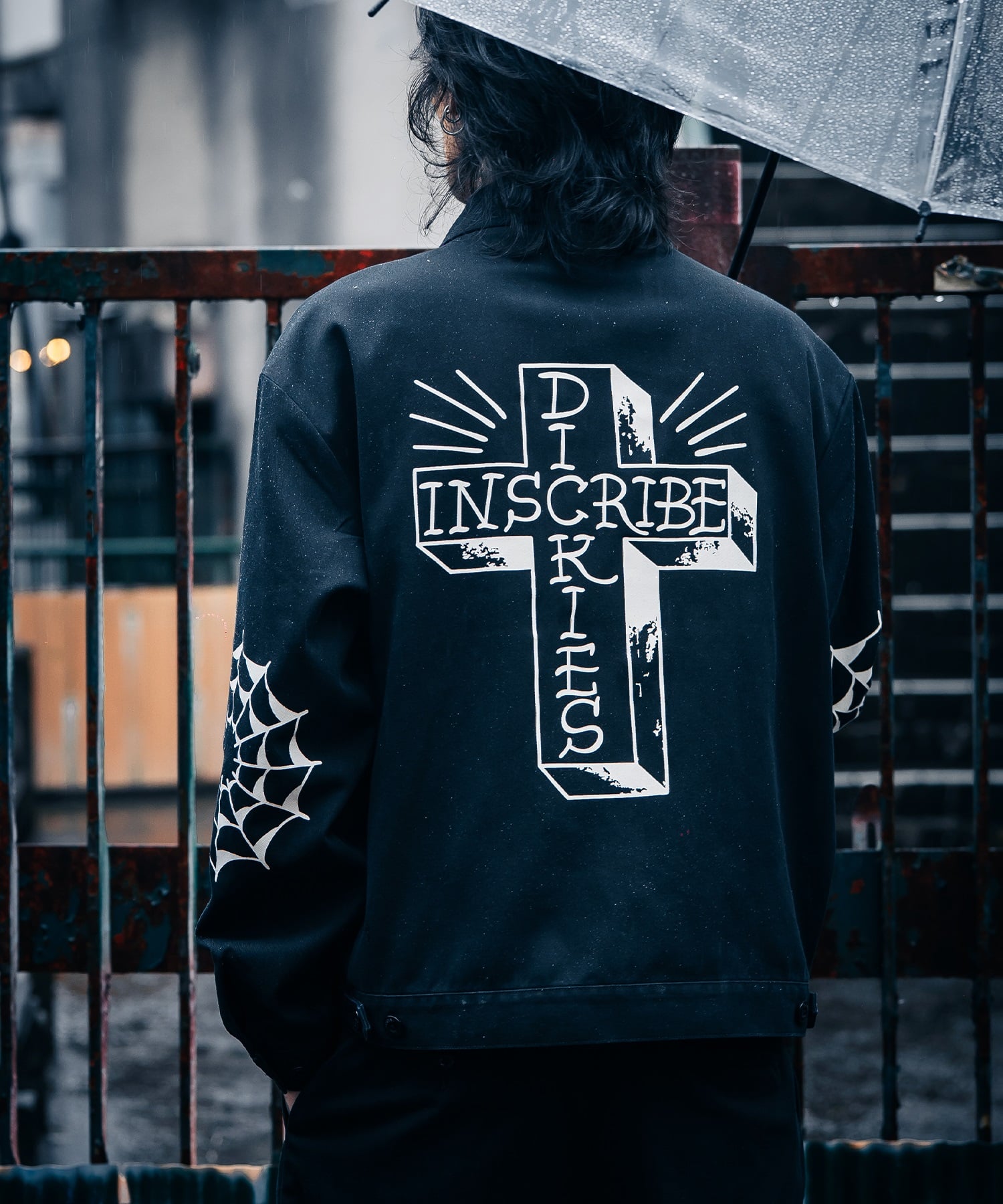 Dickies ディッキーズ ジャケット メンズ INSCRIBE TATTOO コラボモデル MS X INS CROSS PRINT JK 81560400(0003-M)