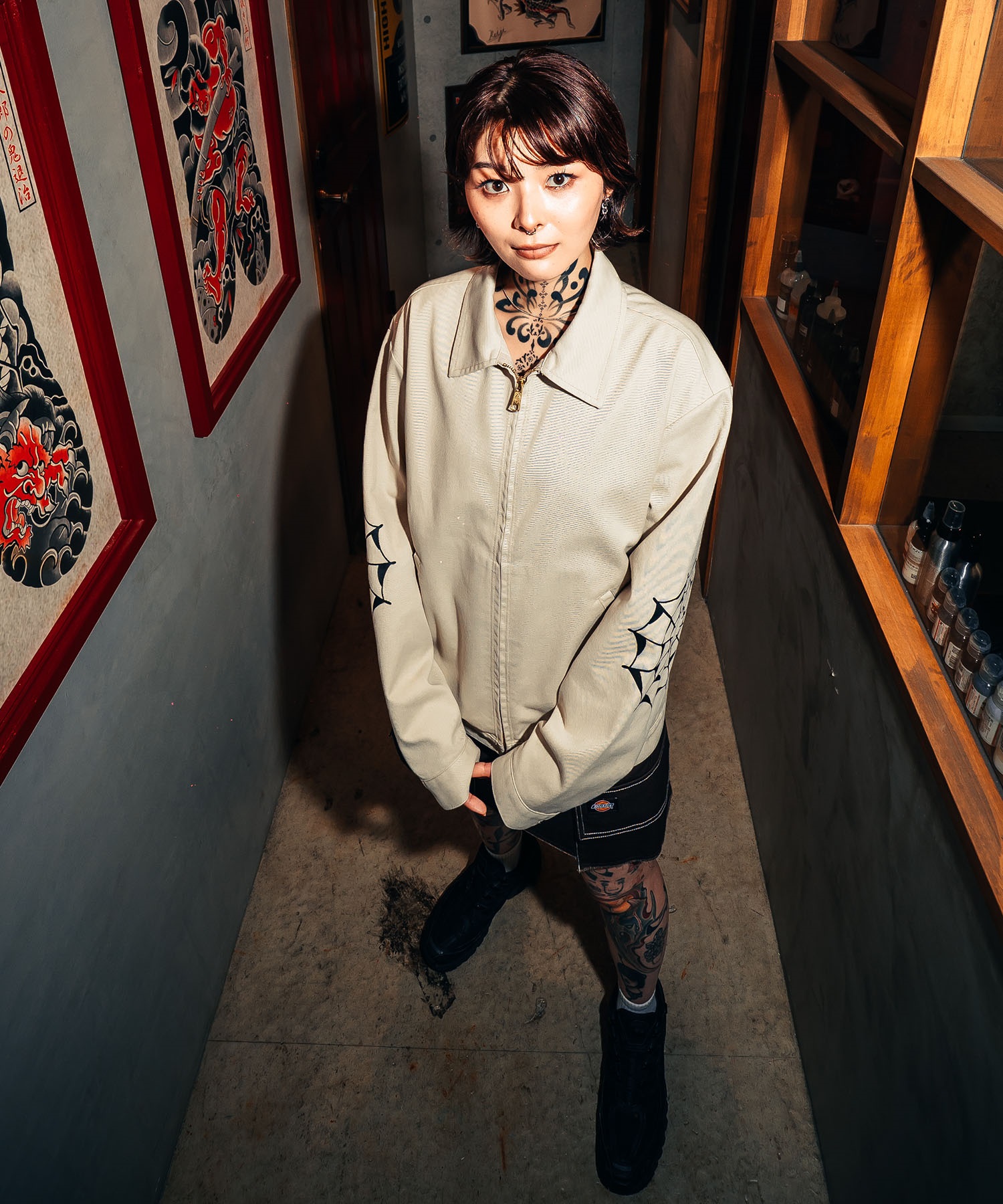 Dickies ディッキーズ ジャケット メンズ INSCRIBE TATTOO コラボモデル MS X INS CROSS PRINT JK 81560400(0003-M)