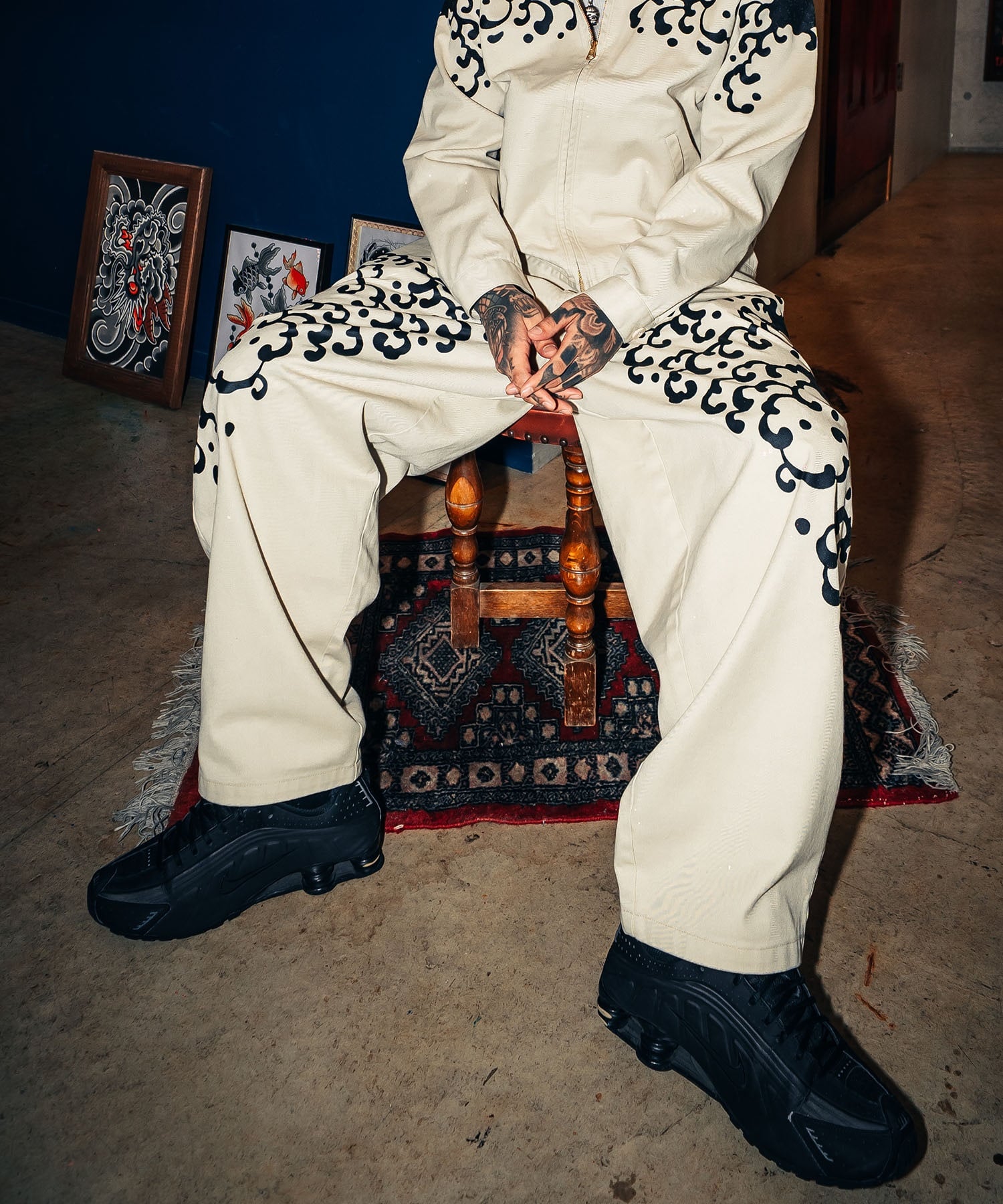 Dickies ディッキーズ ロングパンツ メンズ INSCRIBE TATTOO コラボモデル MS X INS WAVE PRINT PT 81560500(0003-M)