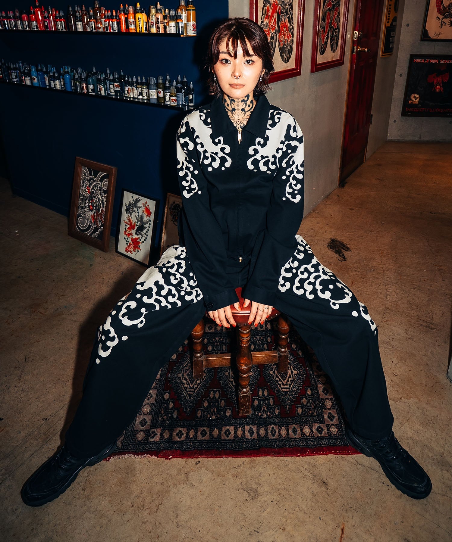 Dickies ディッキーズ ロングパンツ メンズ INSCRIBE TATTOO コラボモデル MS X INS WAVE PRINT PT 81560500(0003-M)